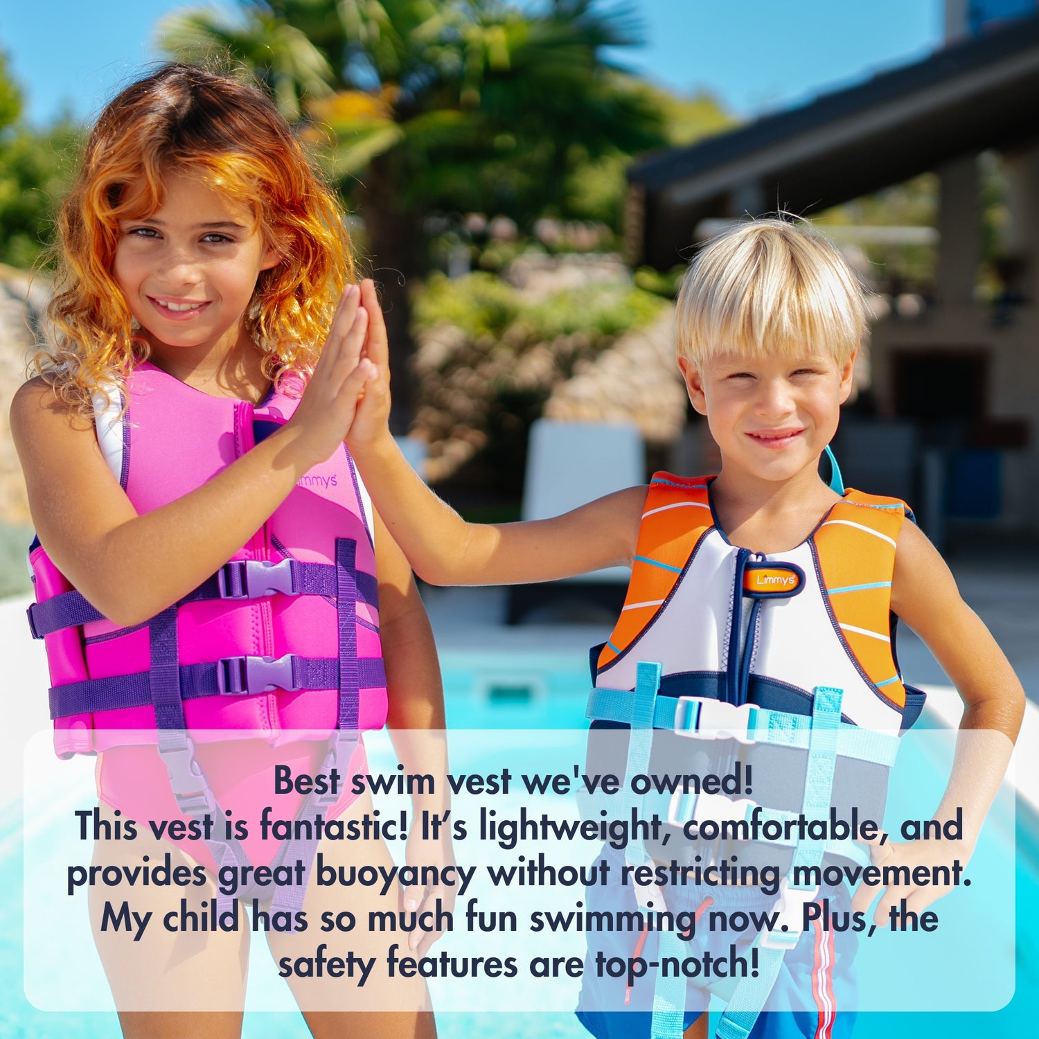 Premium Neoprene Swim Vest - Berry Pink