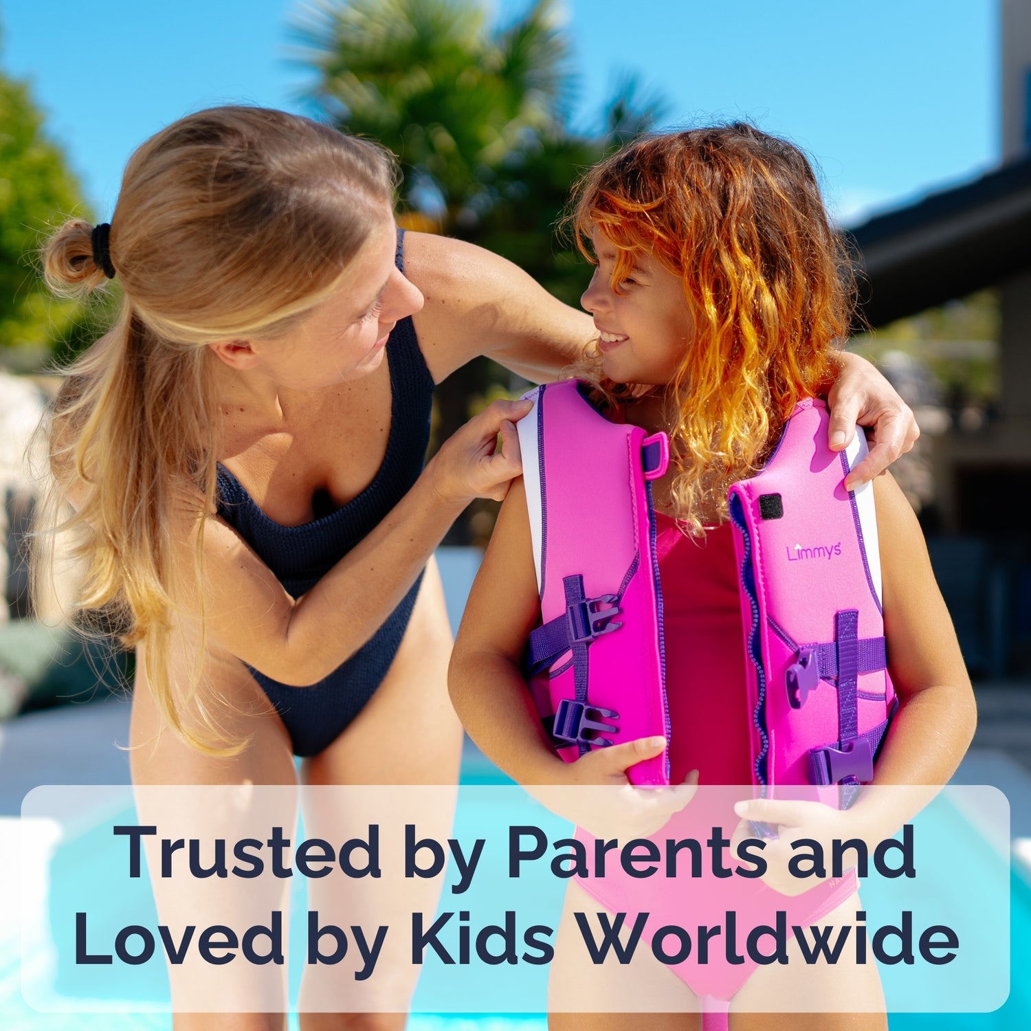 Premium Neoprene Swim Vest - Berry Pink