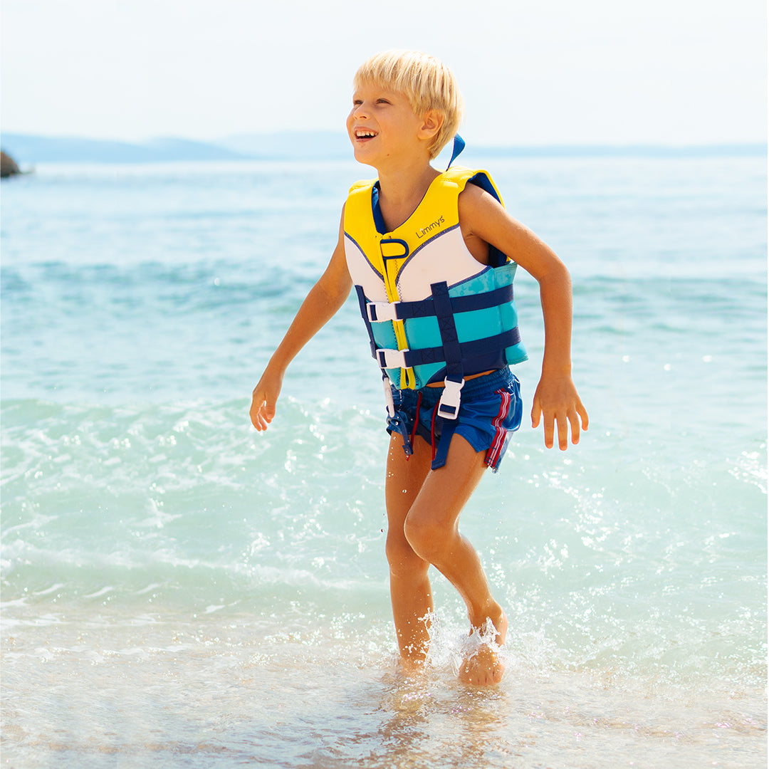 Premium Neoprene Swim Vest - Sunshine Blue