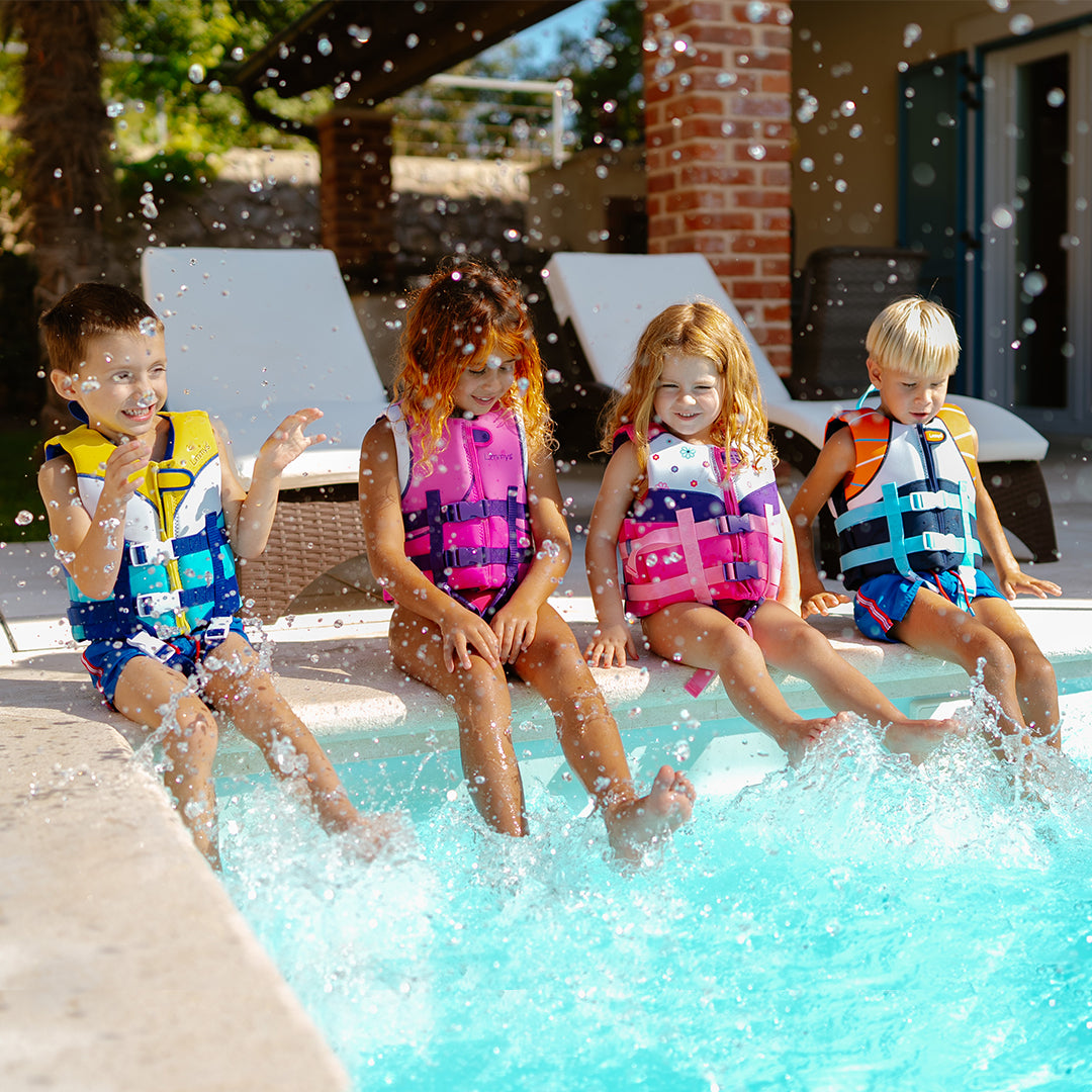 Premium Neoprene Swim Vest - Sunshine Blue
