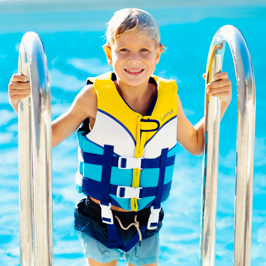 Premium Neoprene Swim Vest - Sunshine Blue