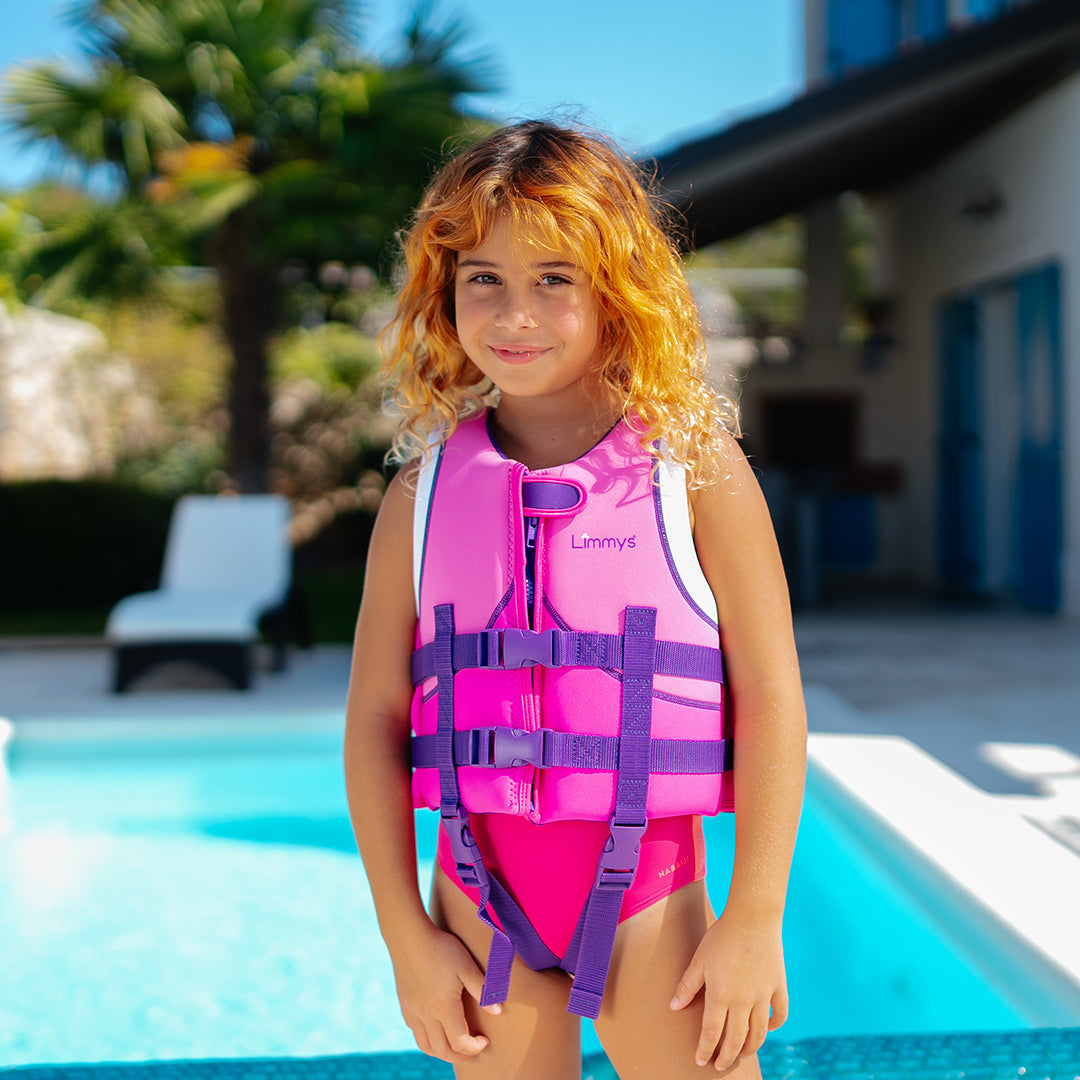 Premium Neoprene Swim Vest - Berry Pink