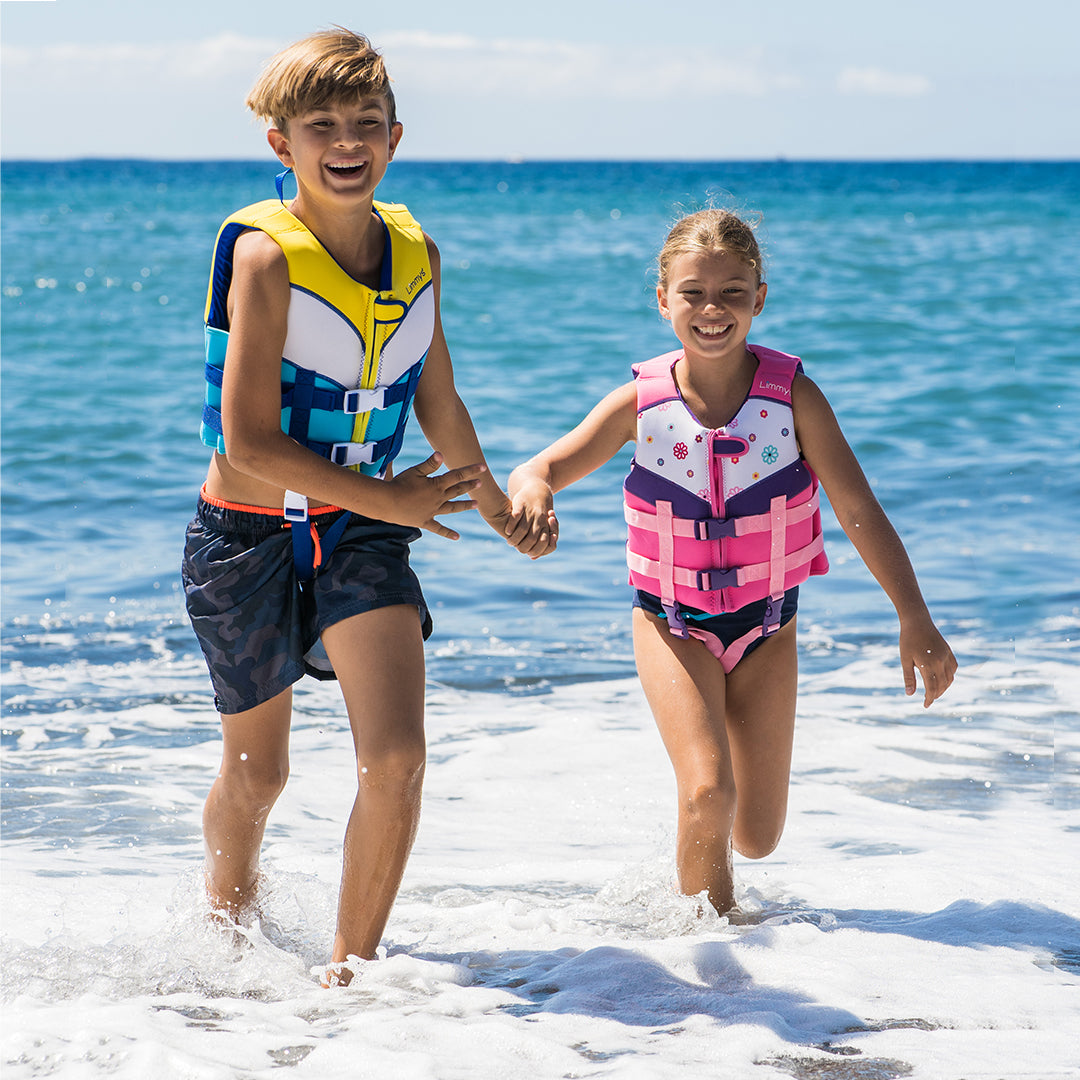 Premium Neoprene Swim Vest - Sunshine Blue