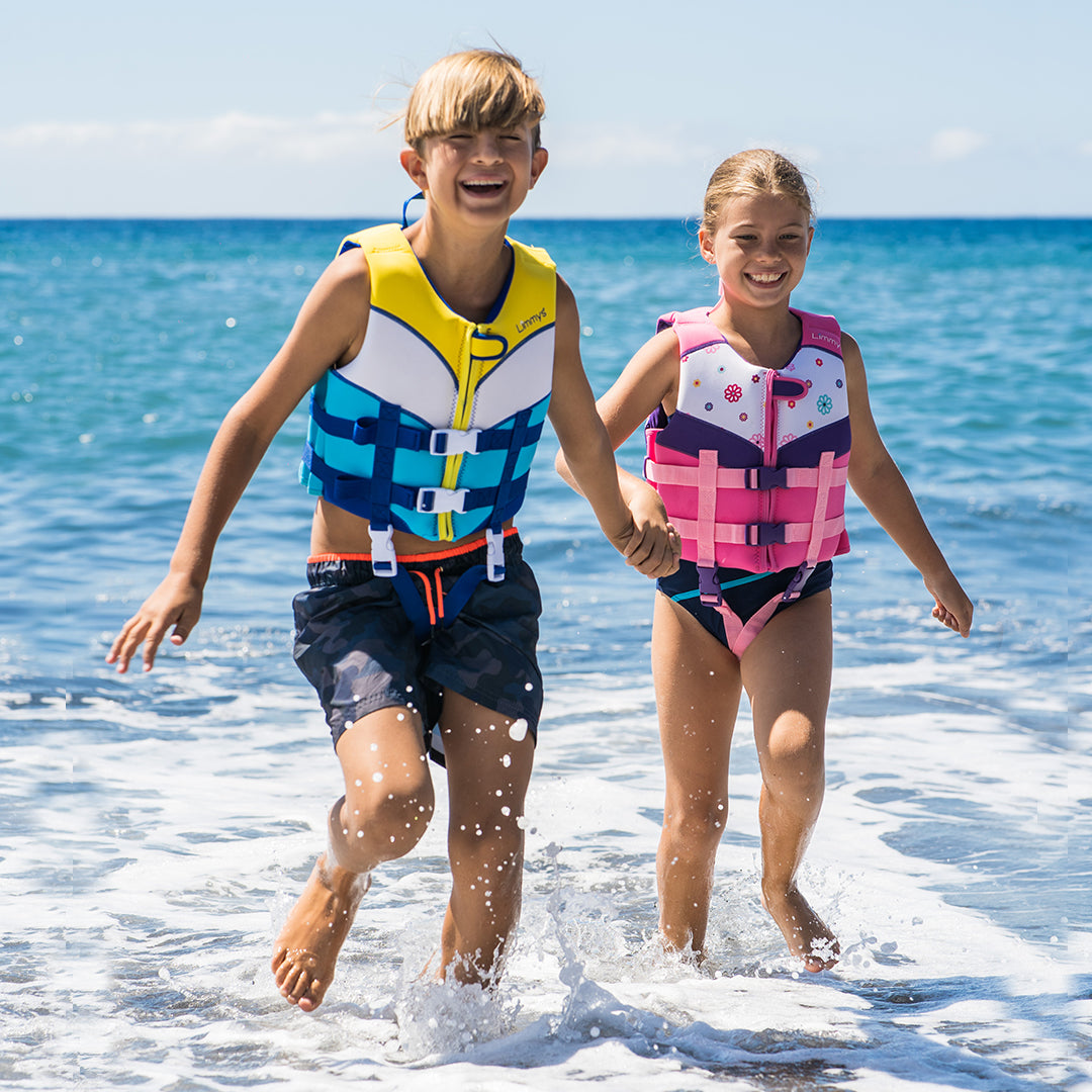 Premium Neoprene Swim Vest - Sunshine Blue