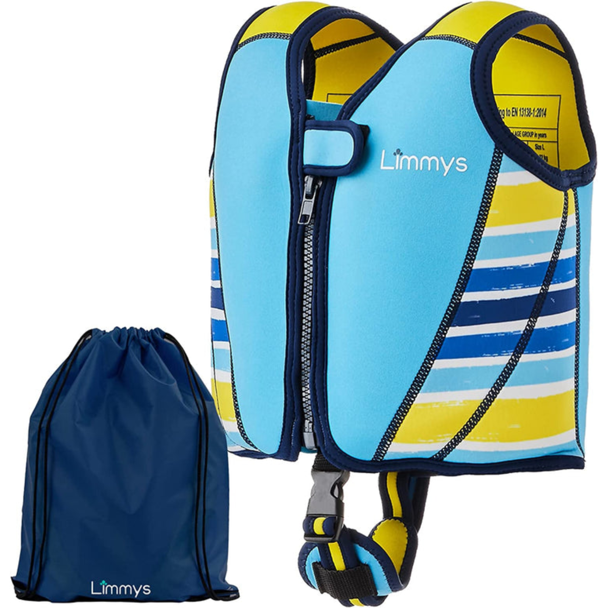 Premium Neoprene Swim Vest - Azure Blue