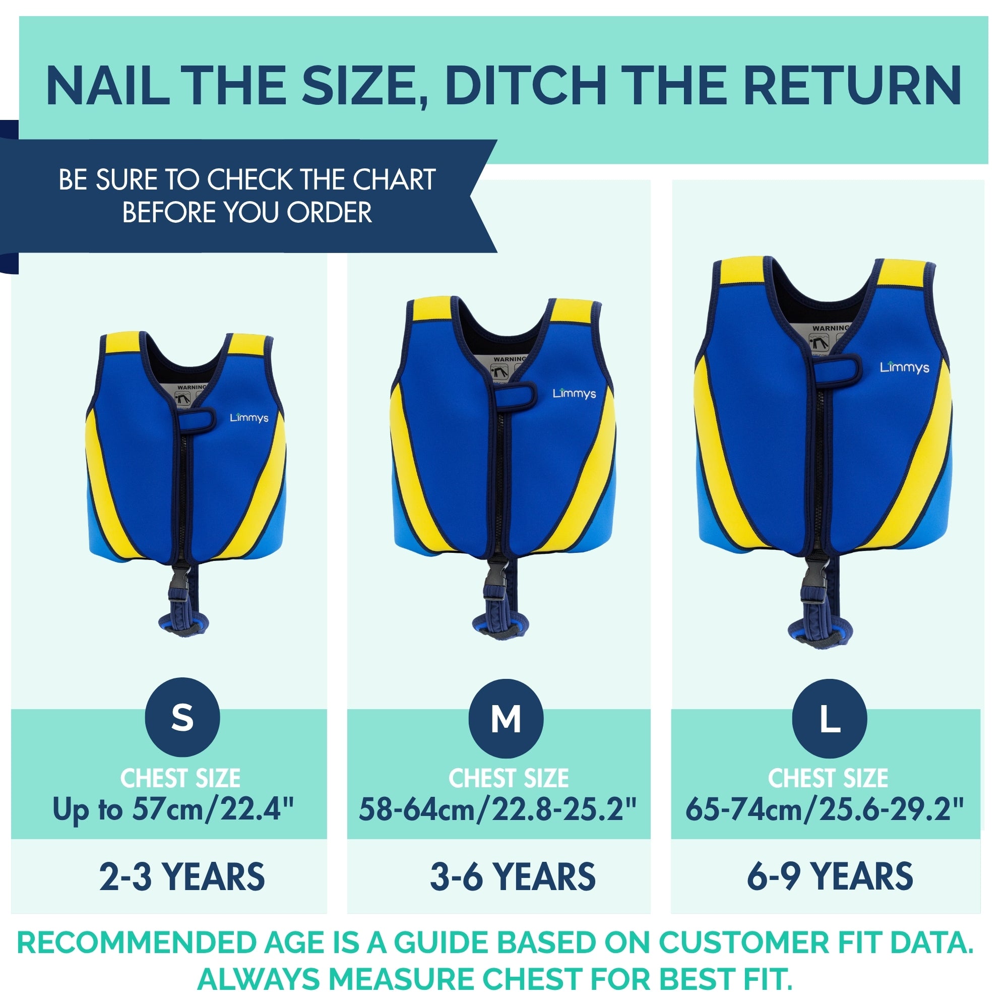 Premium Neoprene Swim Vest - Royal Blue