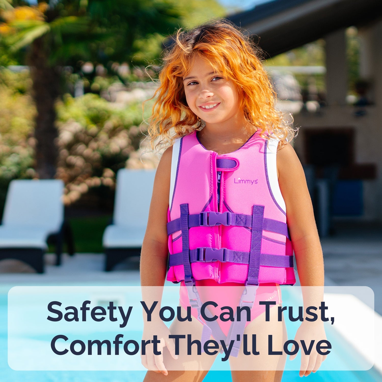 Premium Neoprene Swim Vest - Berry Pink