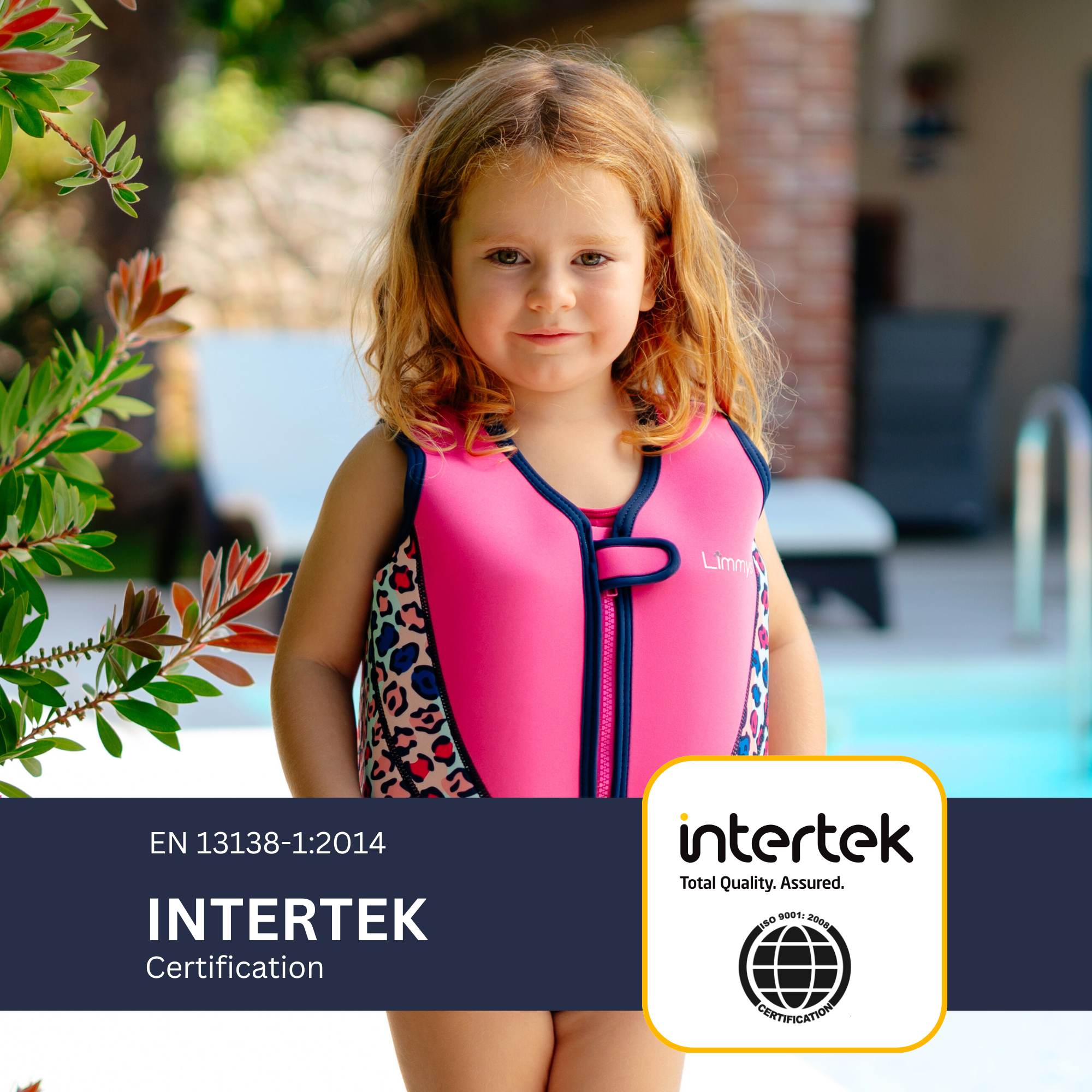 Premium Neoprene Swim Vest - Pink Blossom