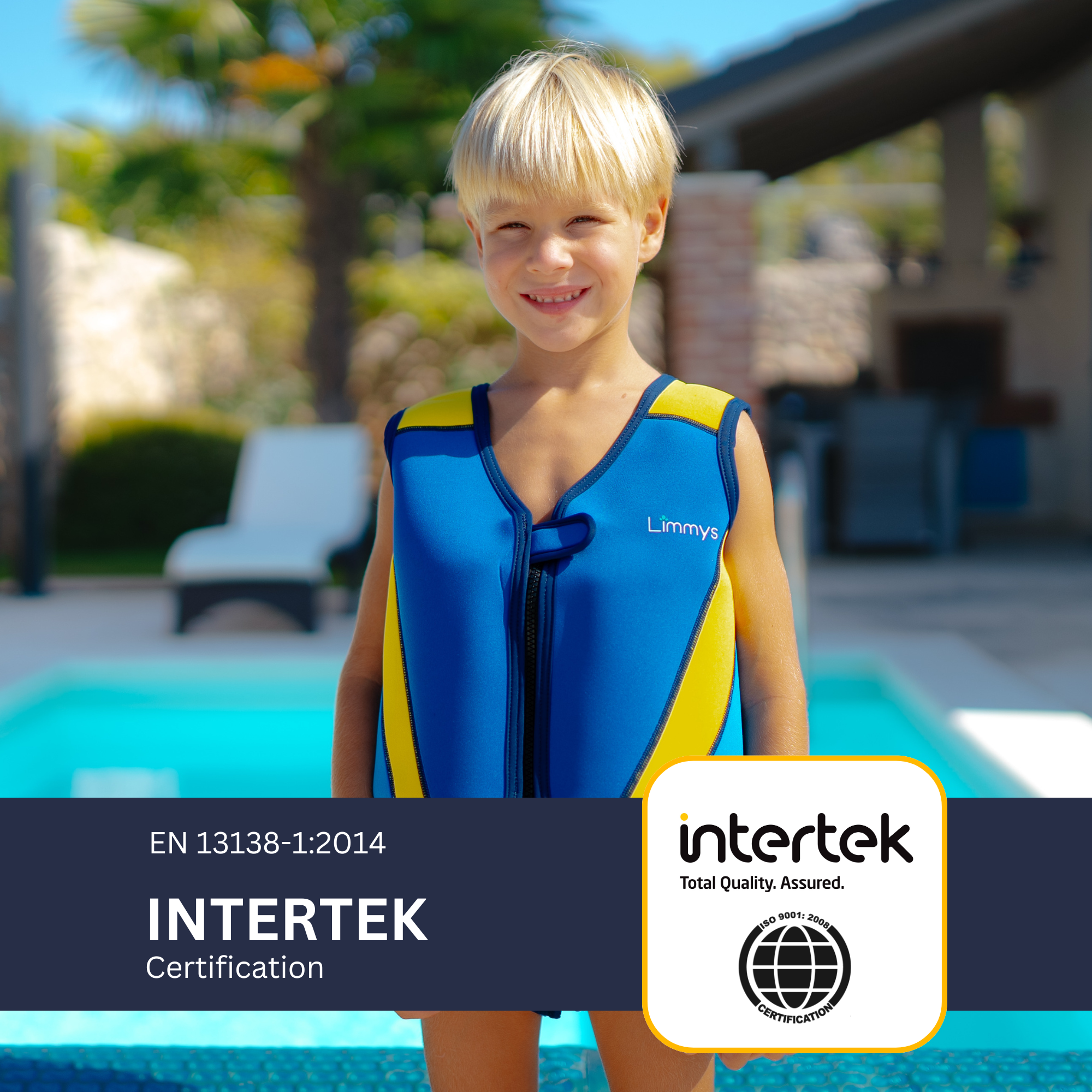 Premium Neoprene Swim Vest - Navy Blue