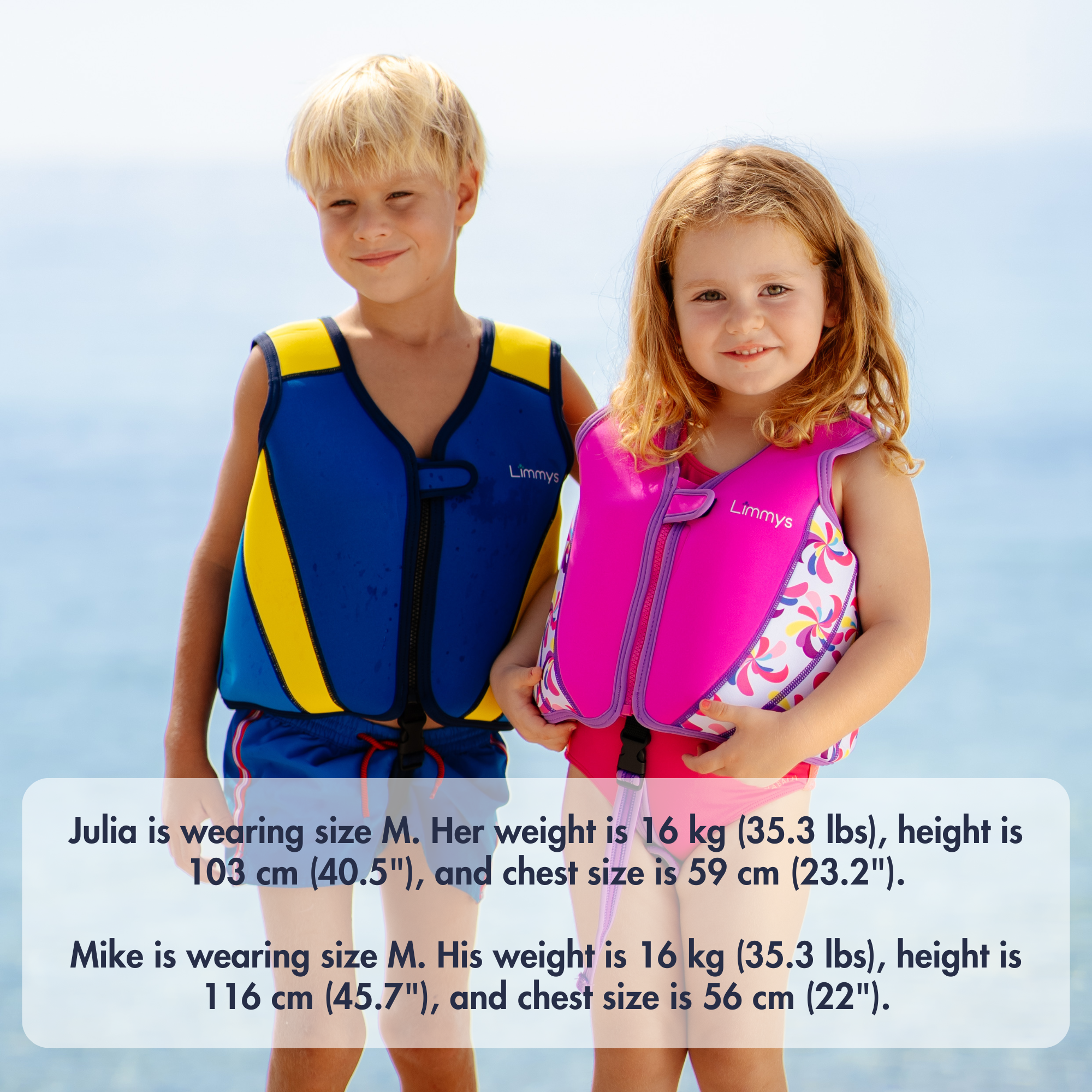 Premium Neoprene Swim Vest - Pink Blossom