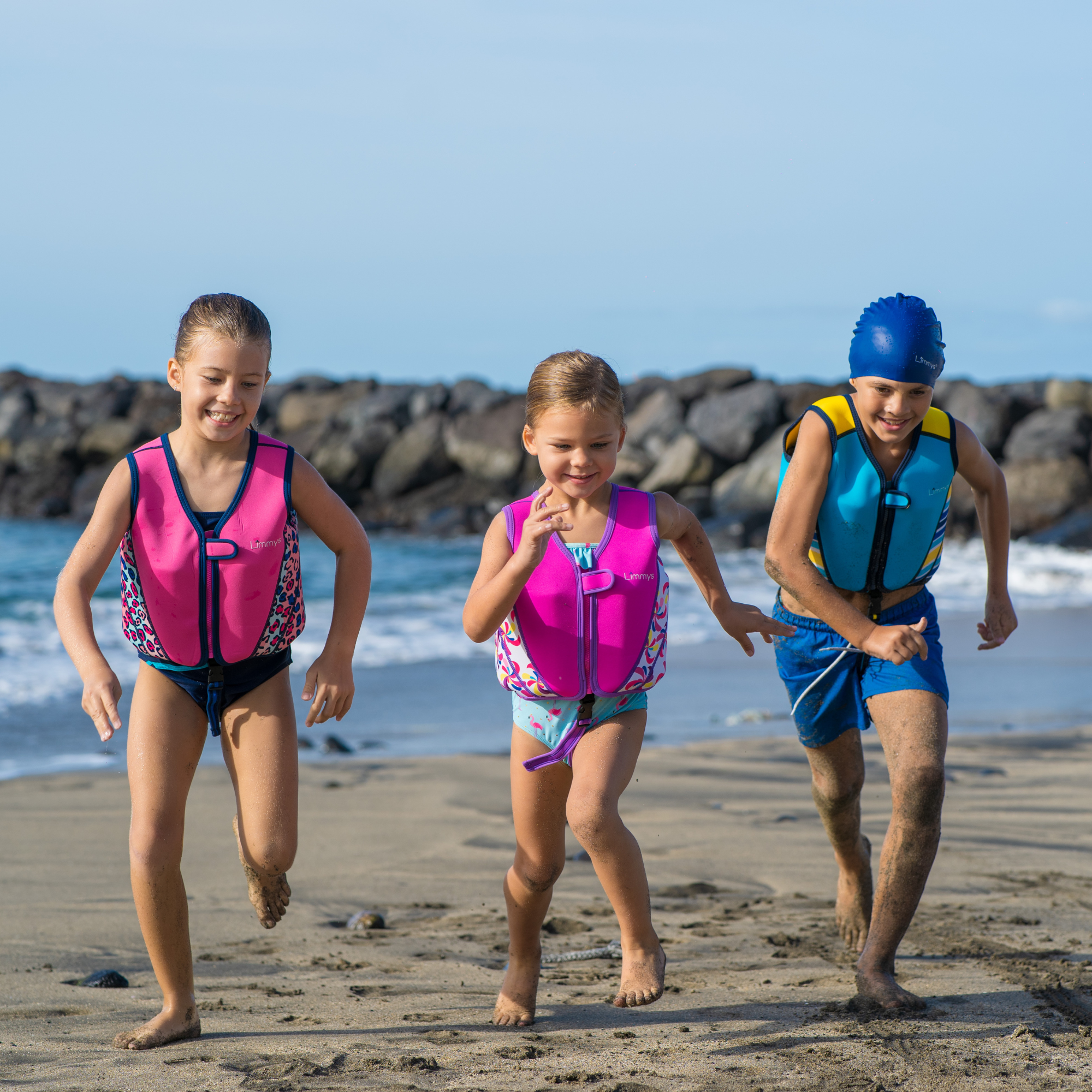 Premium Neoprene Swim Vest - Azure Blue