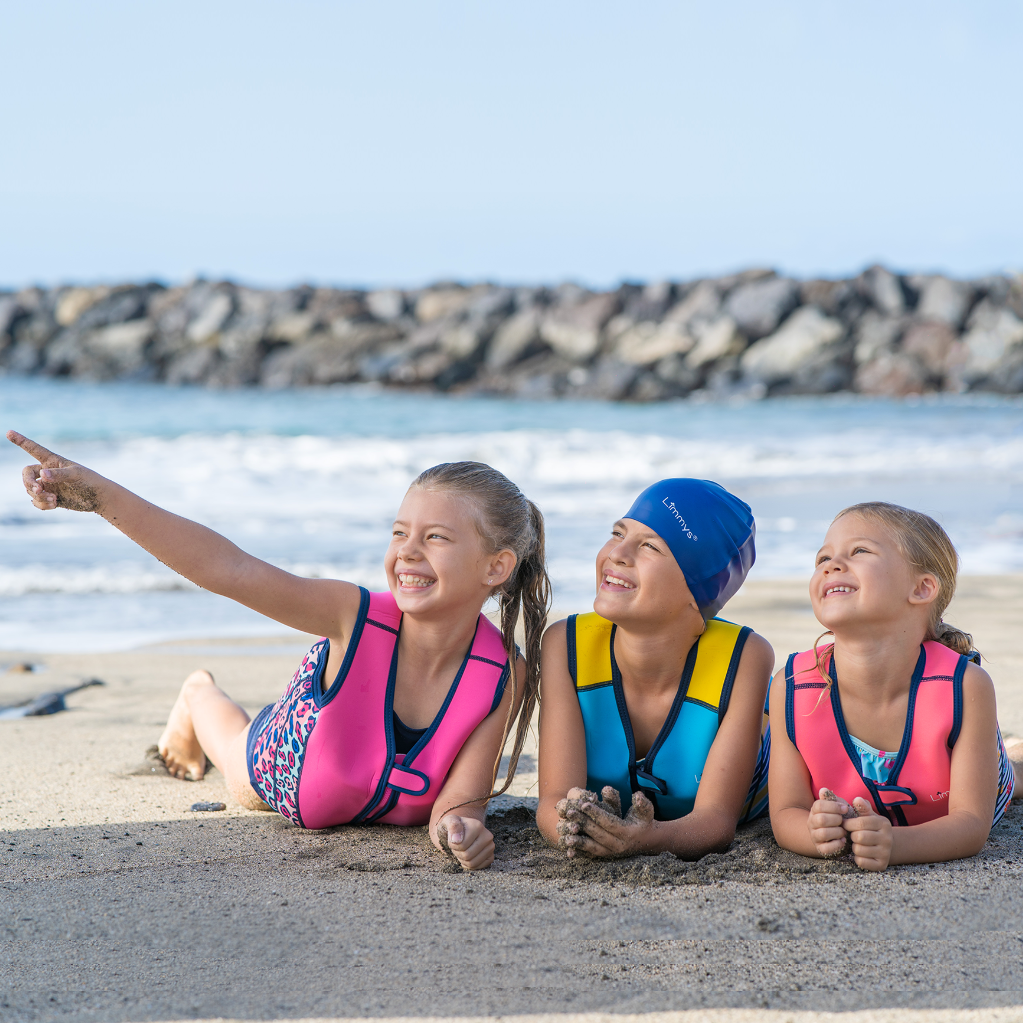 Premium Neoprene Swim Vest - Pink Blossom