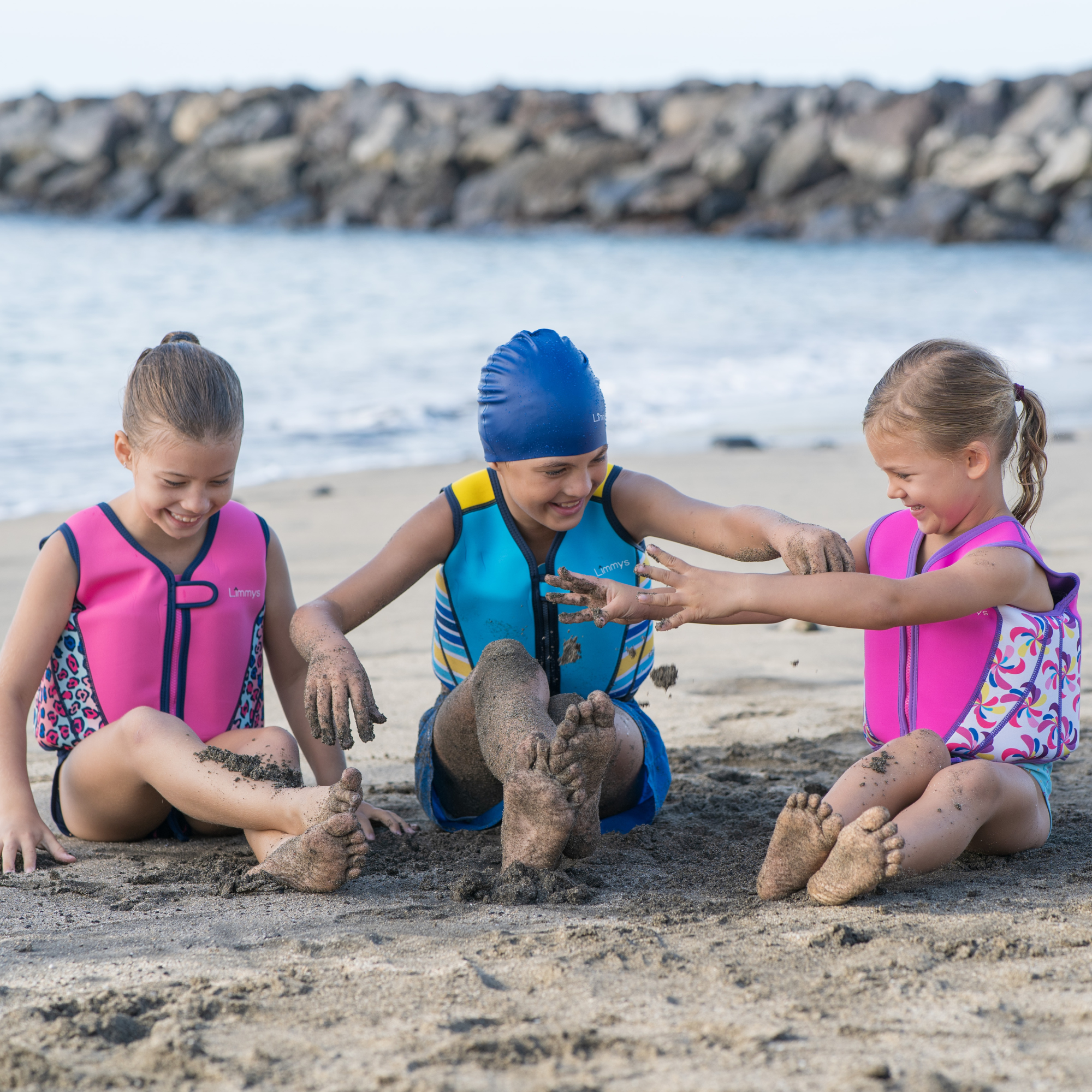Premium Neoprene Swim Vest - Azure Blue