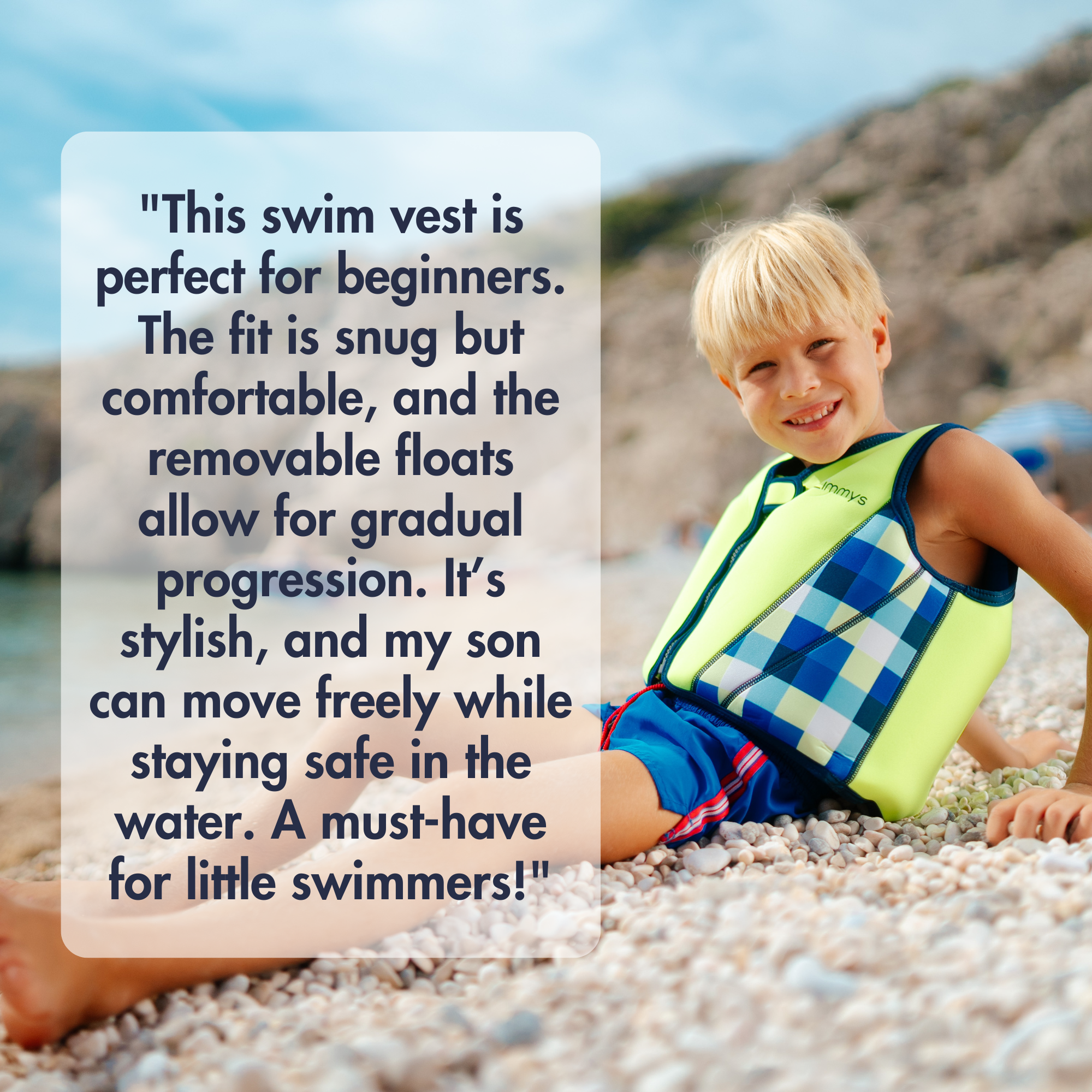 Premium Neoprene Swim Vest - Pink Blossom