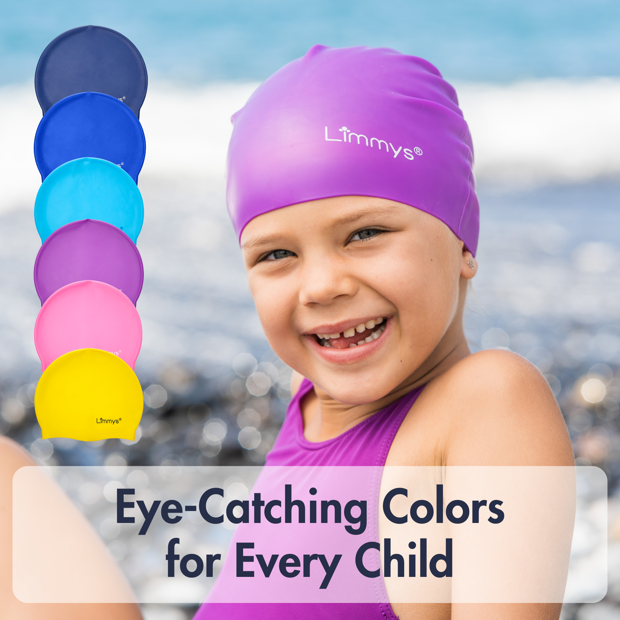 Premium Kids Swim Caps