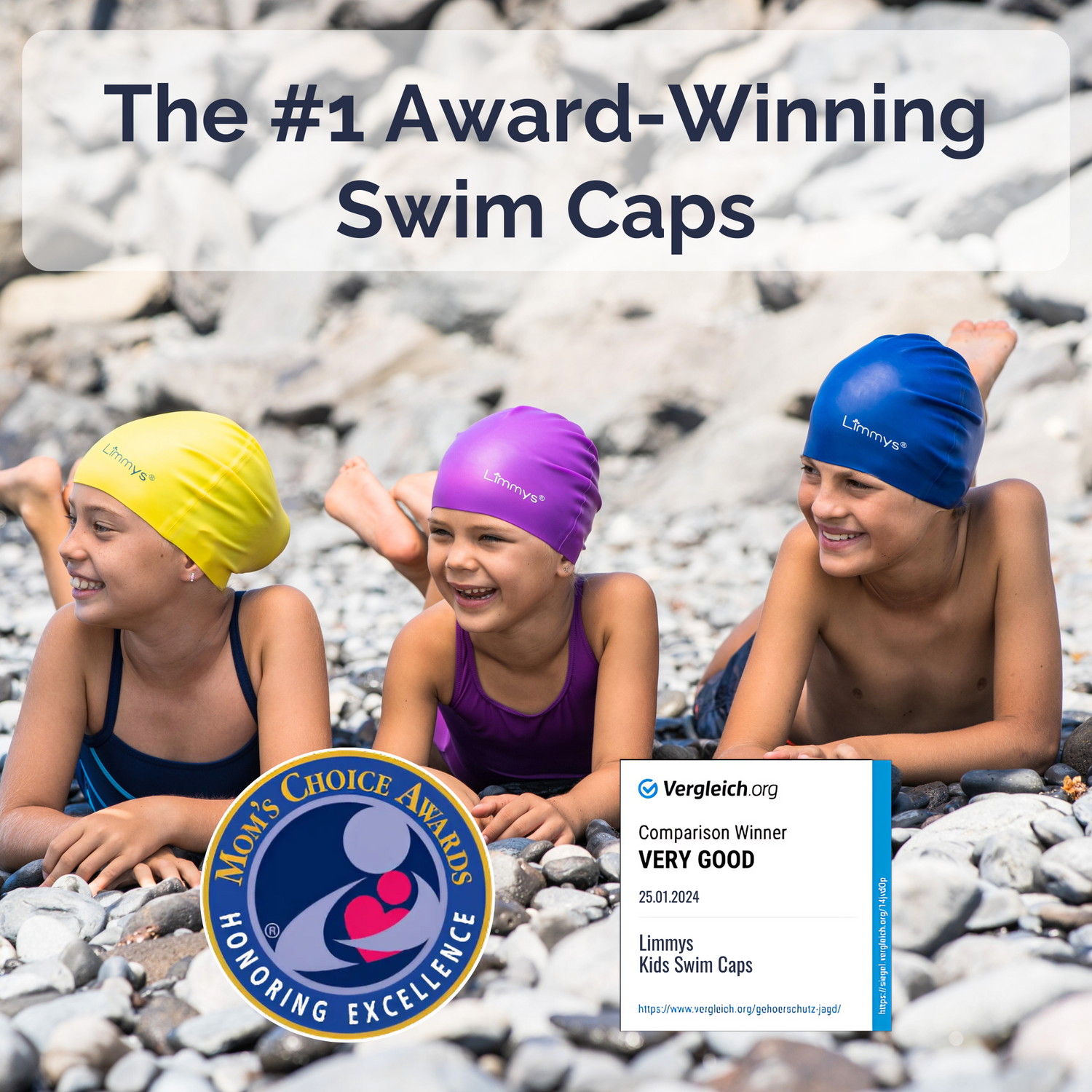 Premium Kids Swim Caps