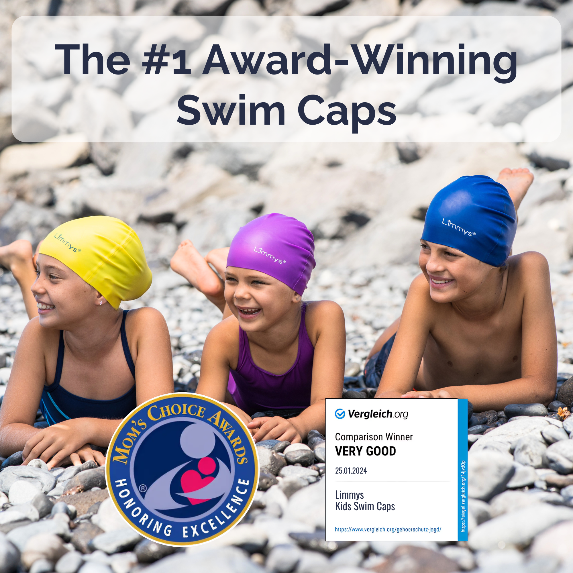 Premium Kids Swim Caps
