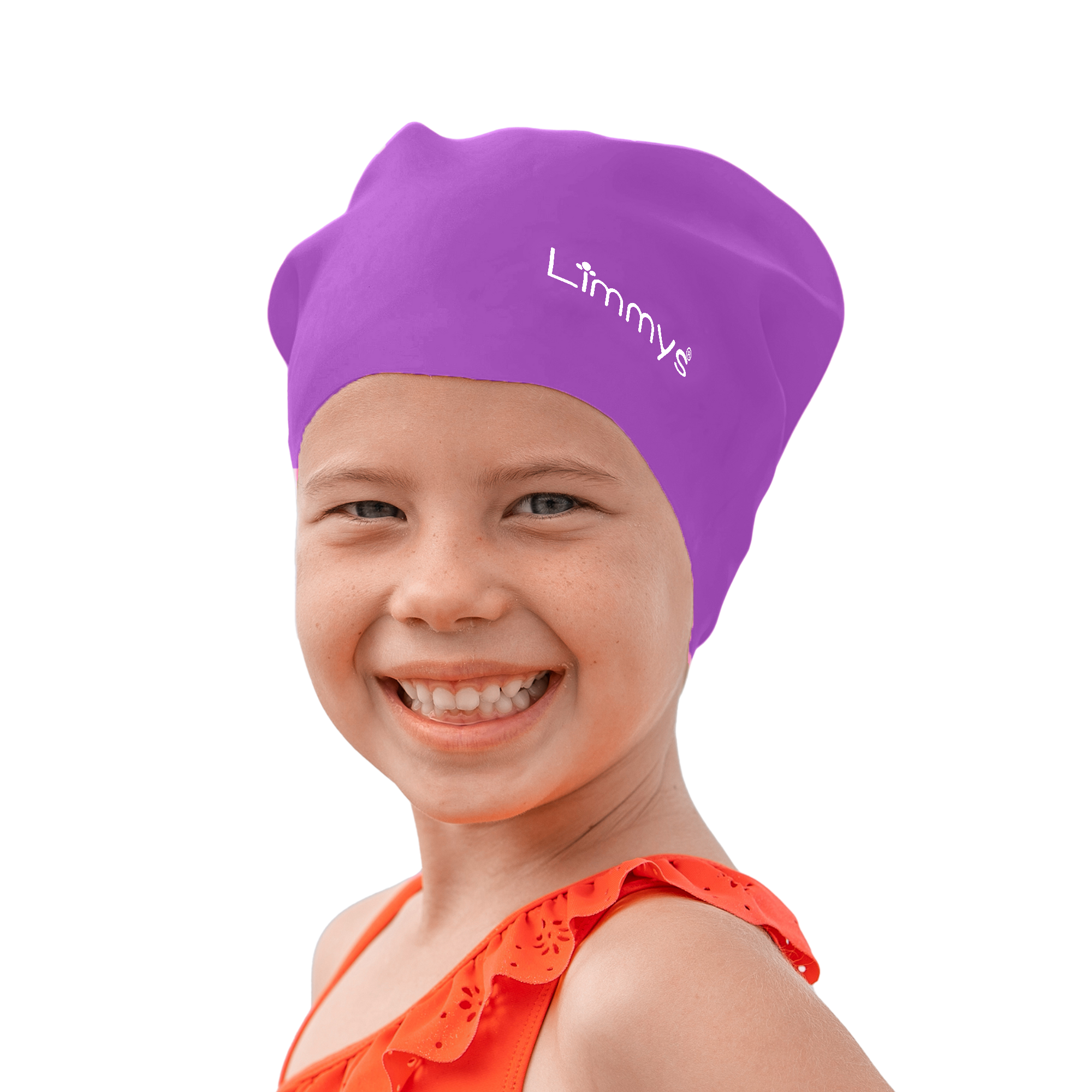 Premium Kids Long Hair Swim Caps