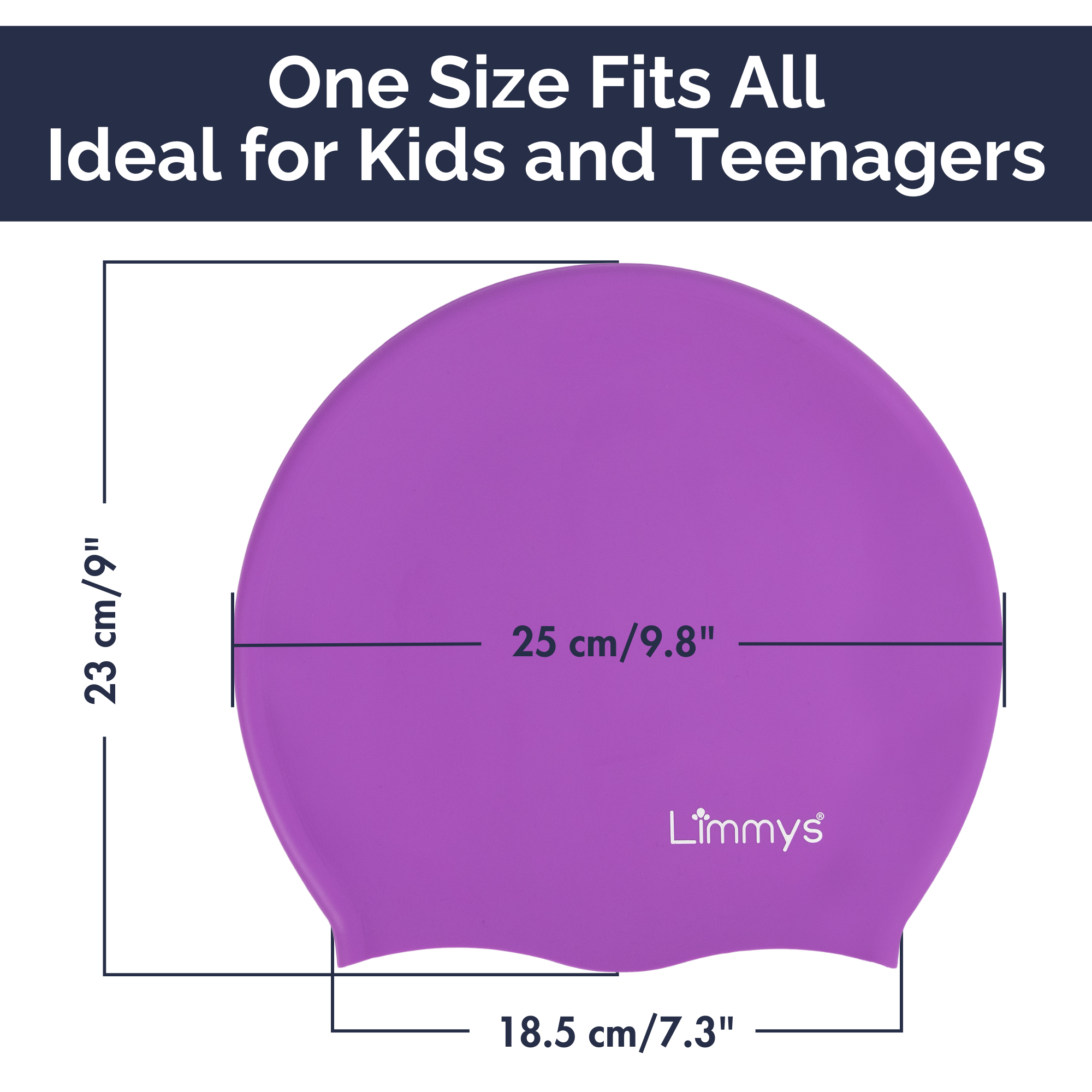 Premium Kids Long Hair Swim Caps