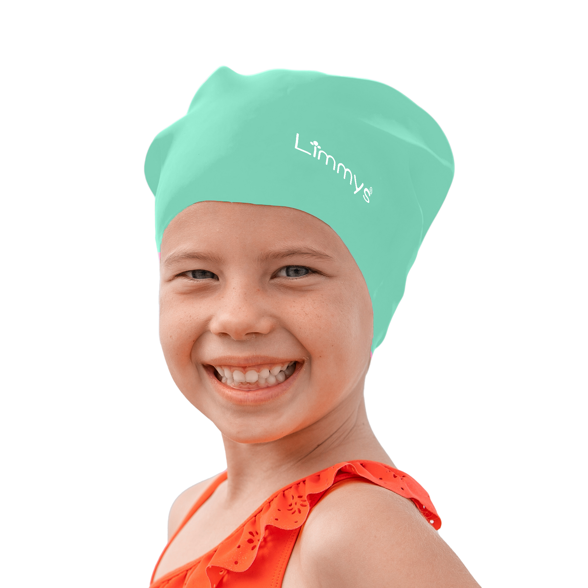Premium Kids Long Hair Swim Caps