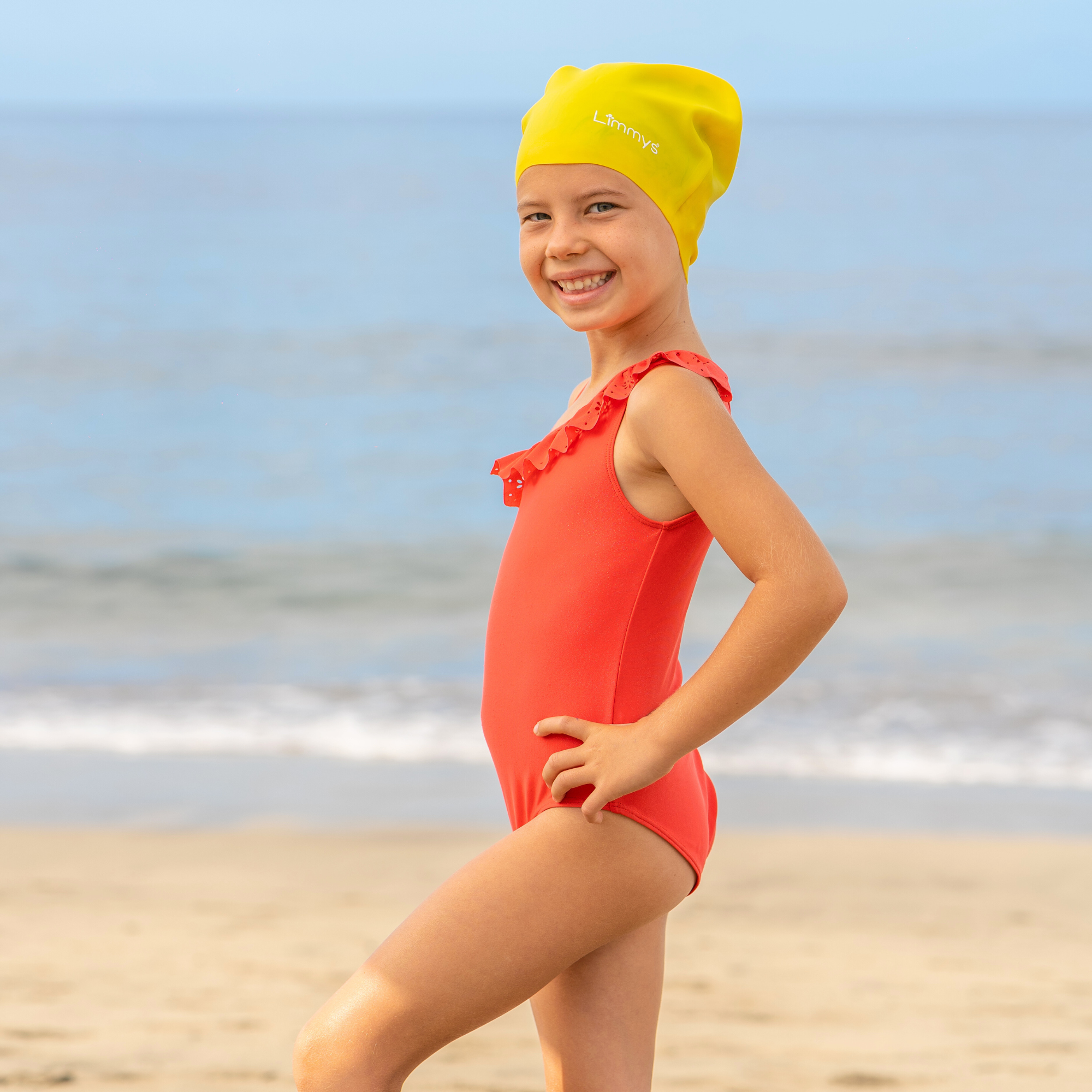 Premium Kids Long Hair Swim Caps