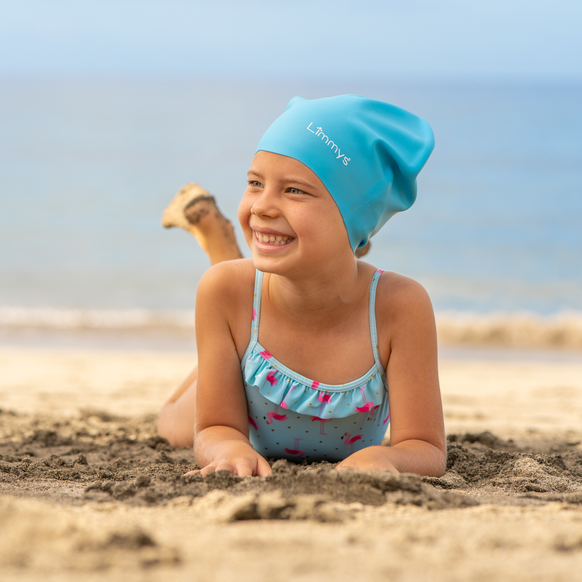 Premium Kids Long Hair Swim Caps