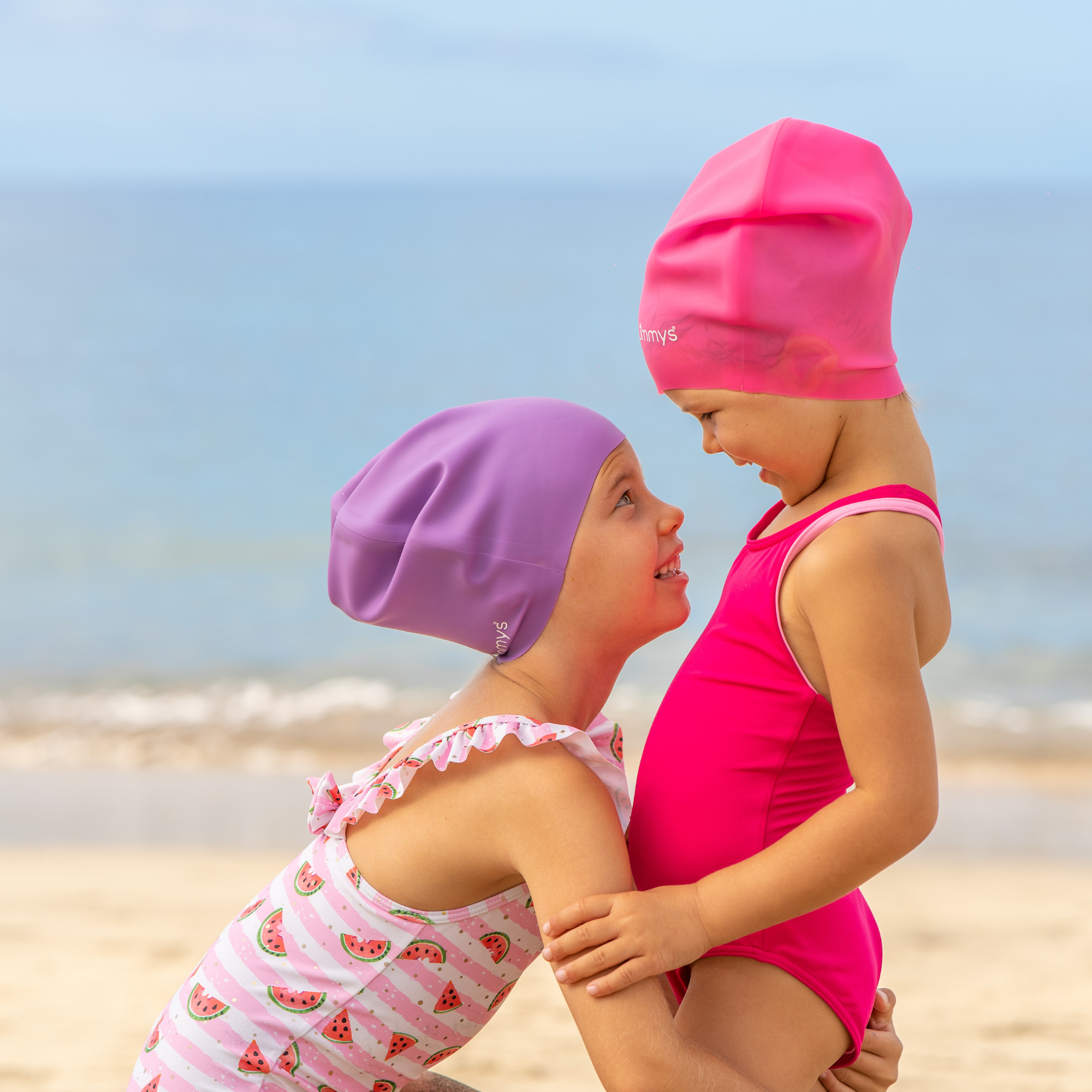 Premium Kids Long Hair Swim Caps