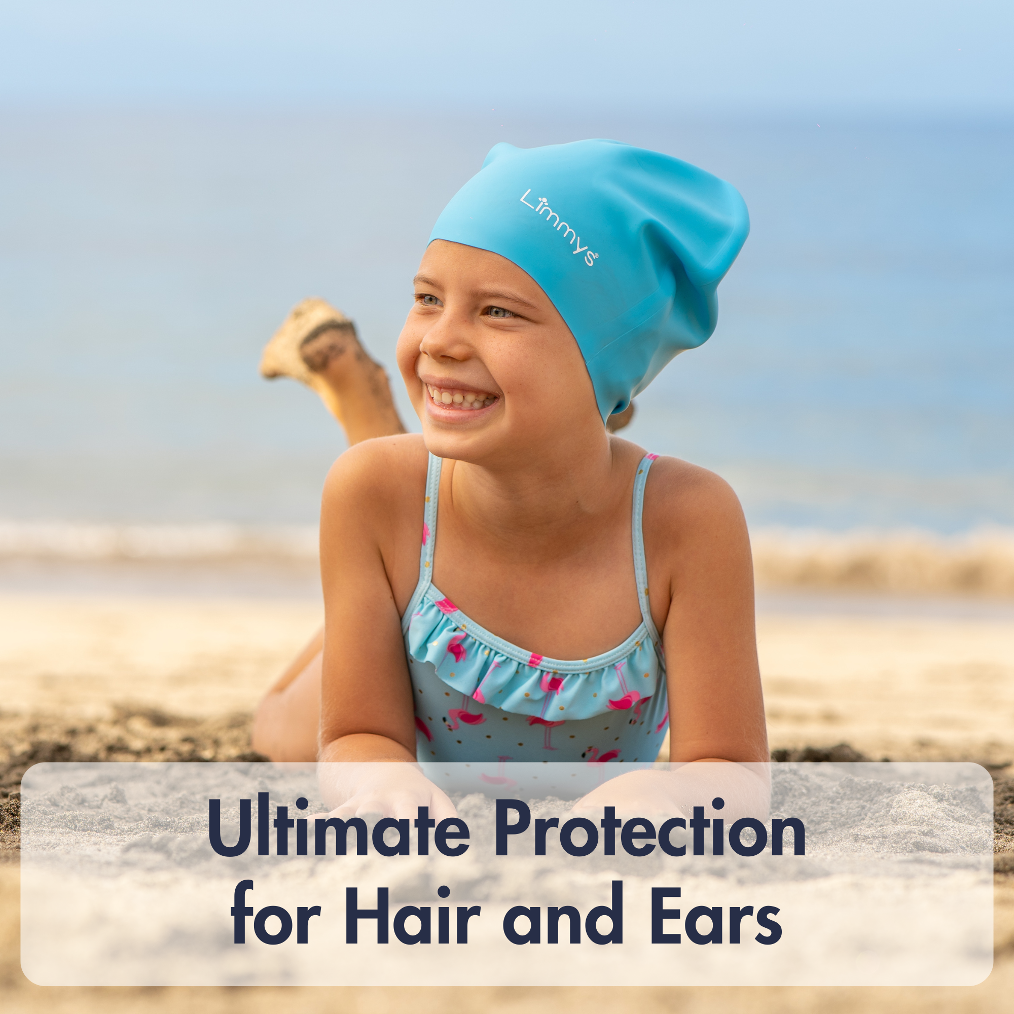Premium Kids Long Hair Swim Caps