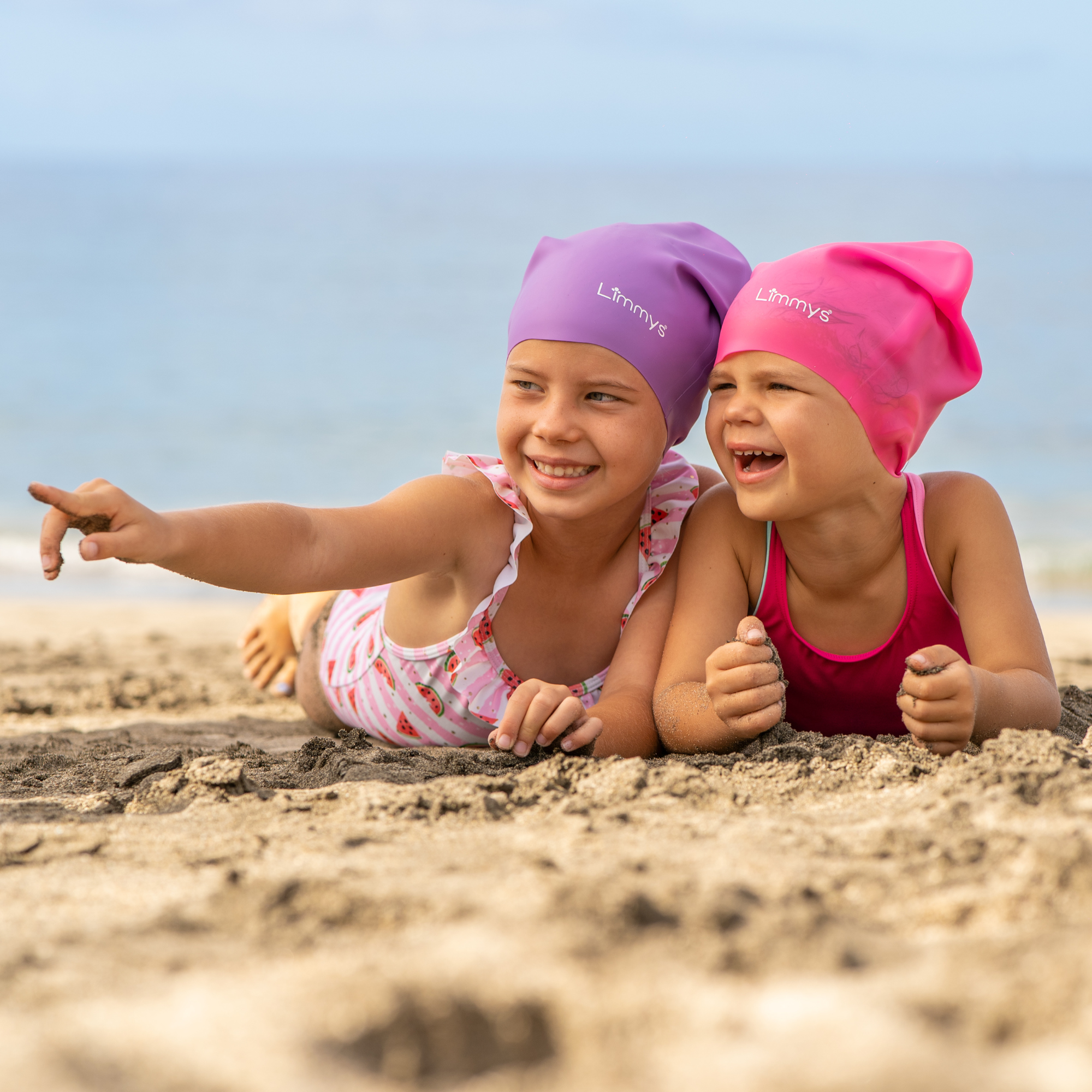 Premium Kids Long Hair Swim Caps
