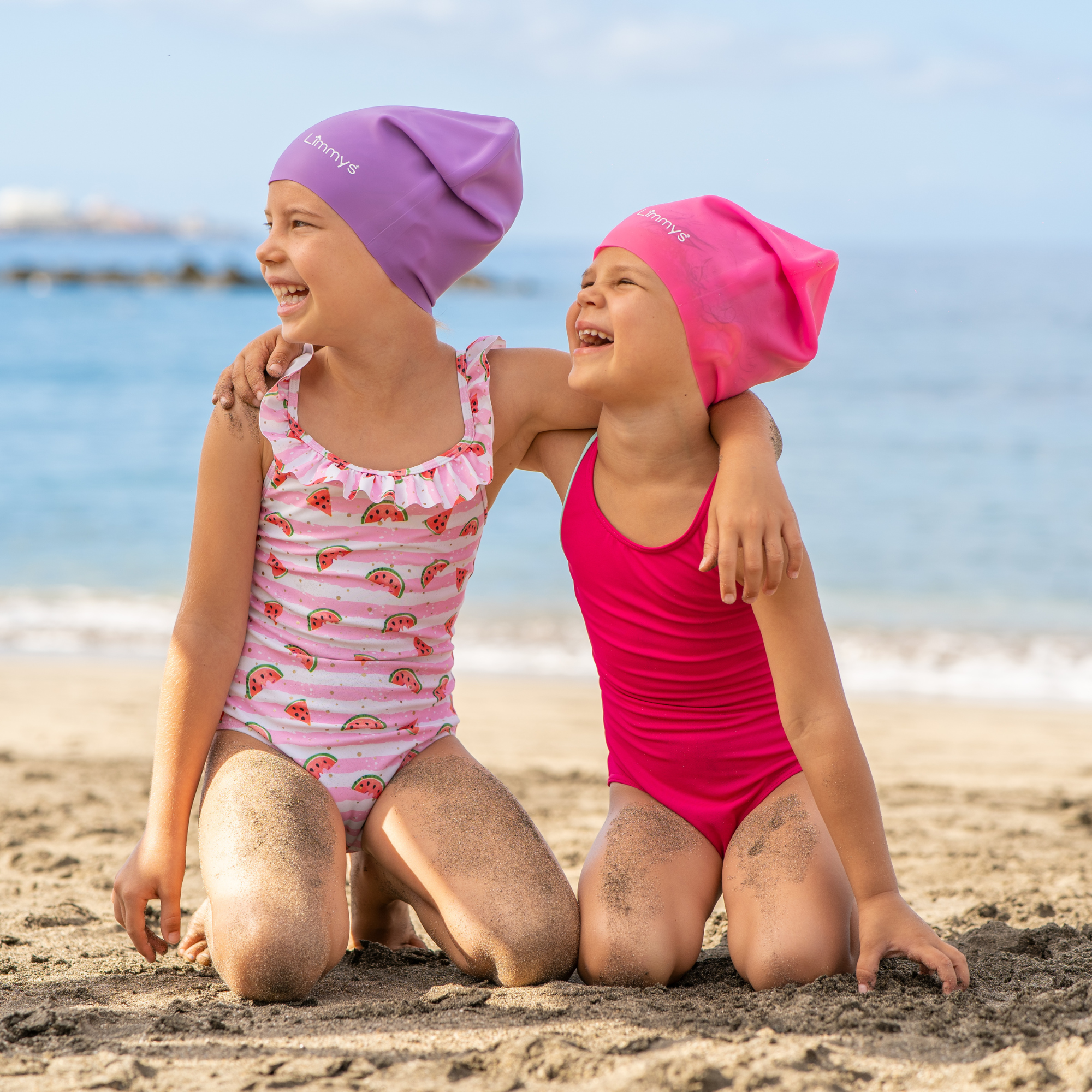 Premium Kids Long Hair Swim Caps