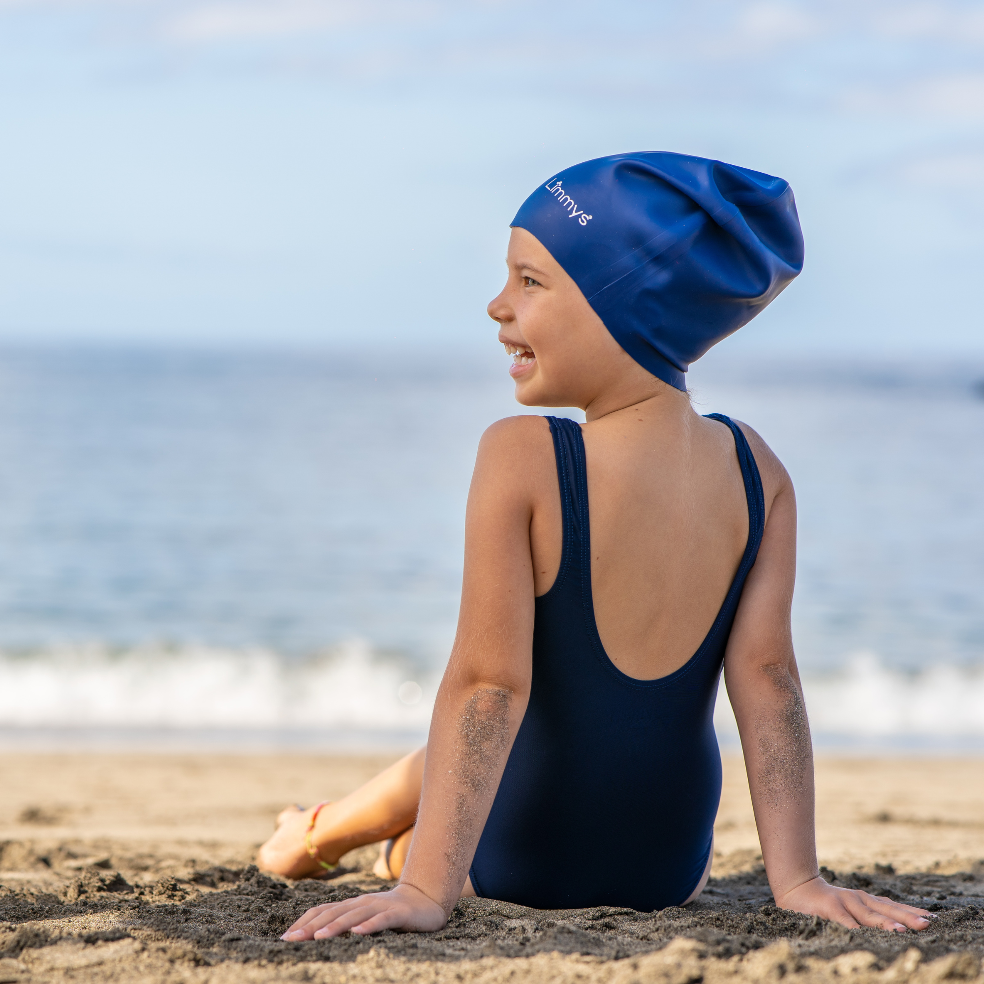 Premium Kids Long Hair Swim Caps