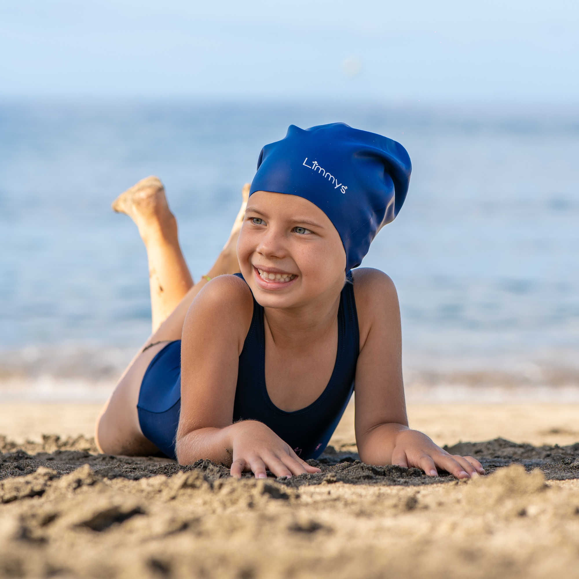 Premium Kids Long Hair Swim Caps