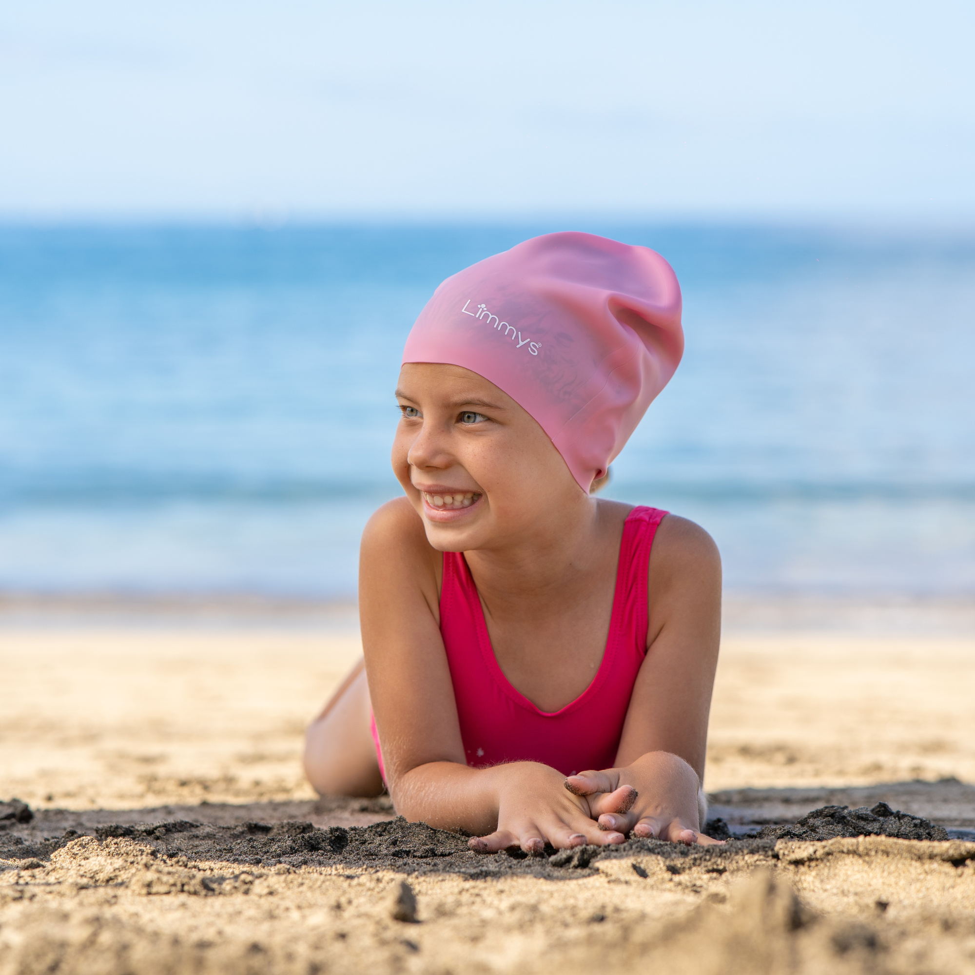 Premium Kids Long Hair Swim Caps