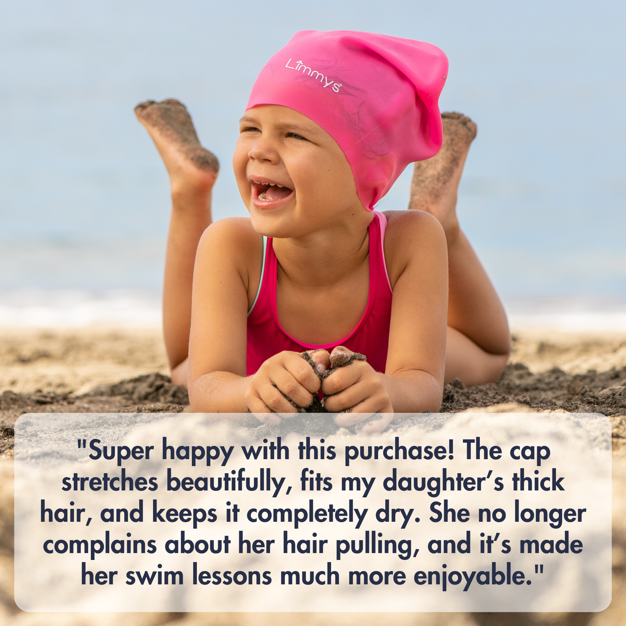 Premium Kids Long Hair Swim Caps