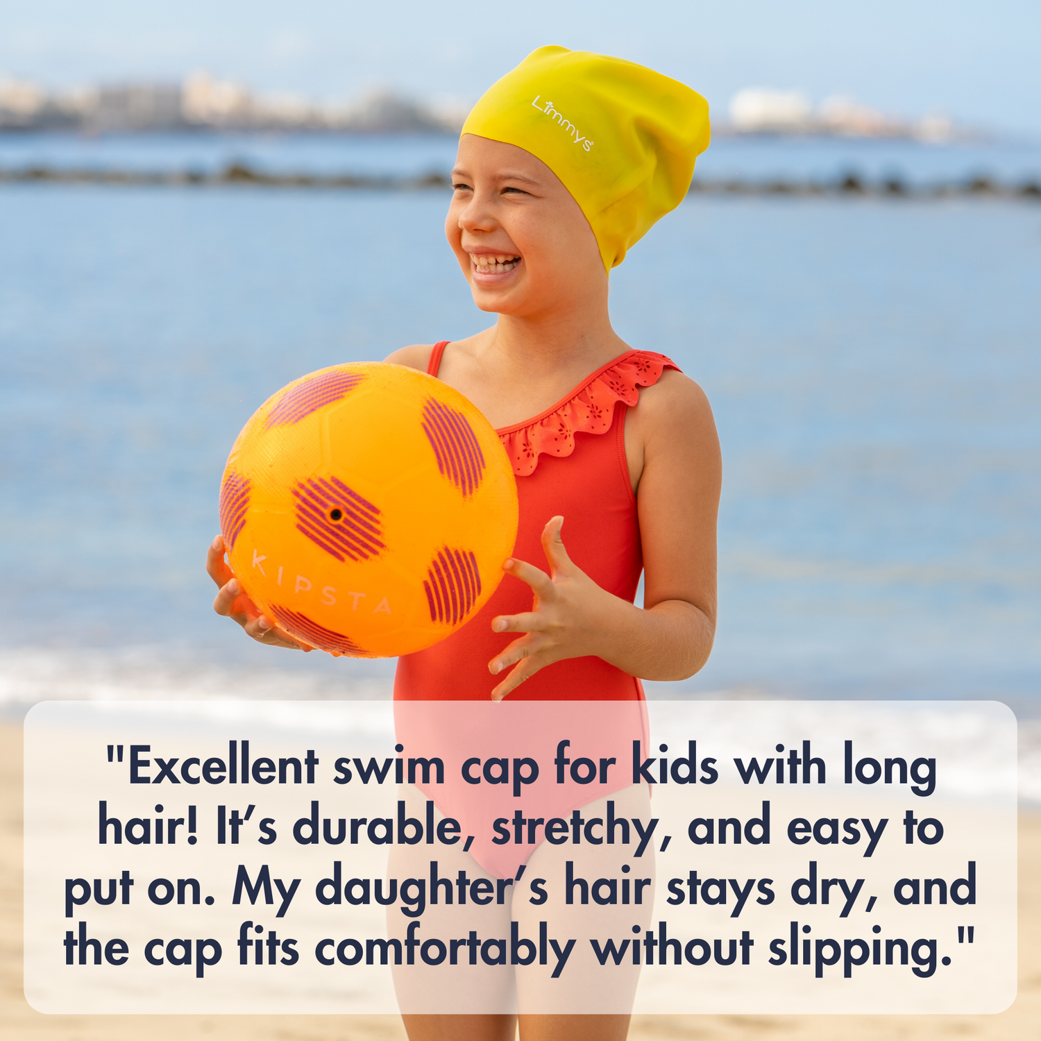 Premium Kids Long Hair Swim Caps