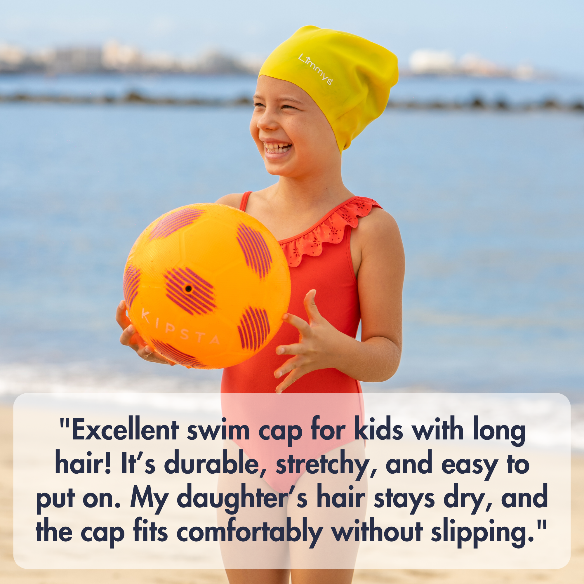 Premium Kids Long Hair Swim Caps