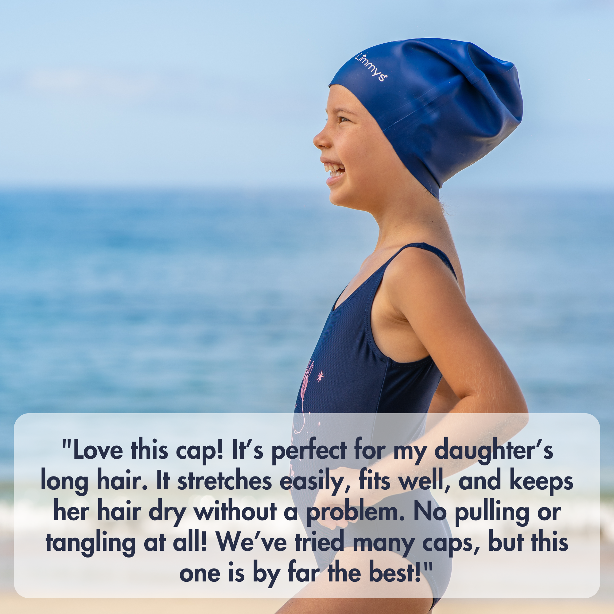 Premium Kids Long Hair Swim Caps
