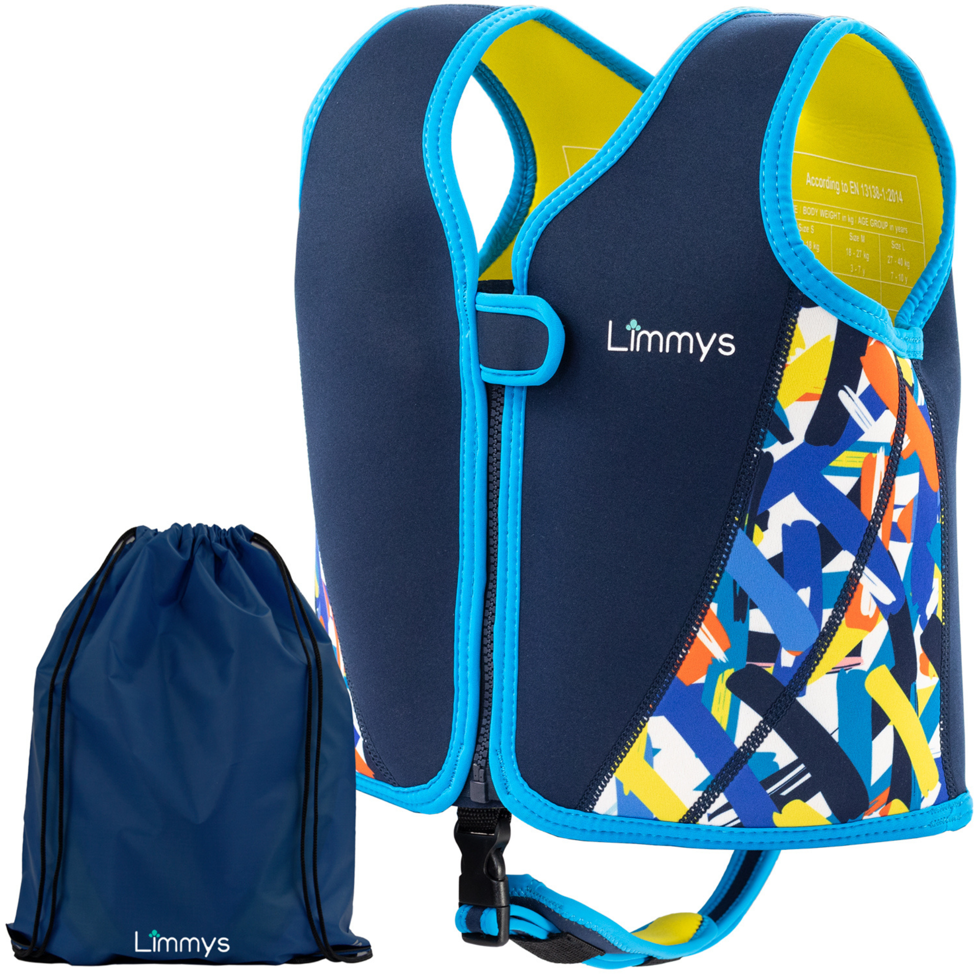 Premium Neoprene Swim Vest - Navy Blue