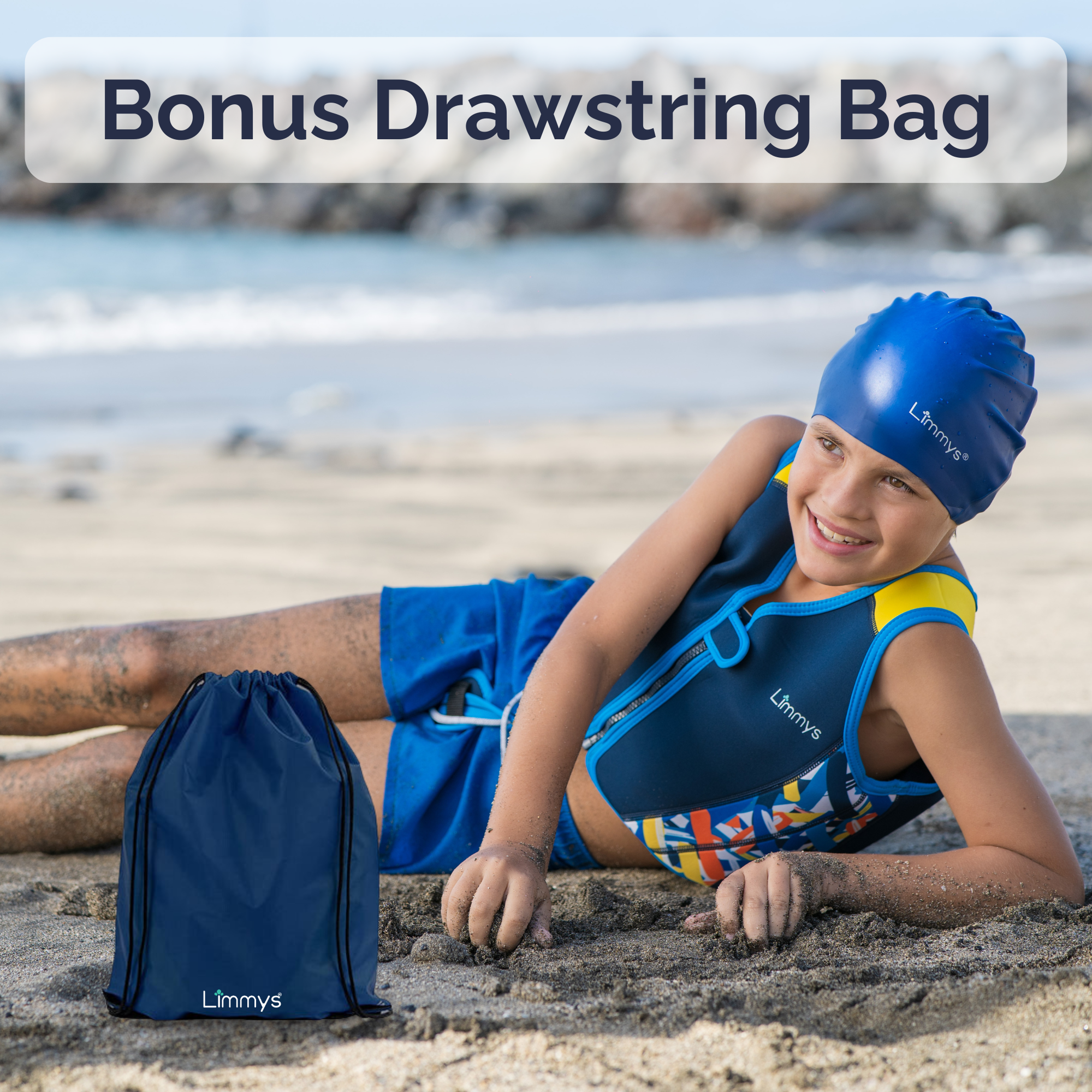 Premium Neoprene Swim Vest - Navy Blue