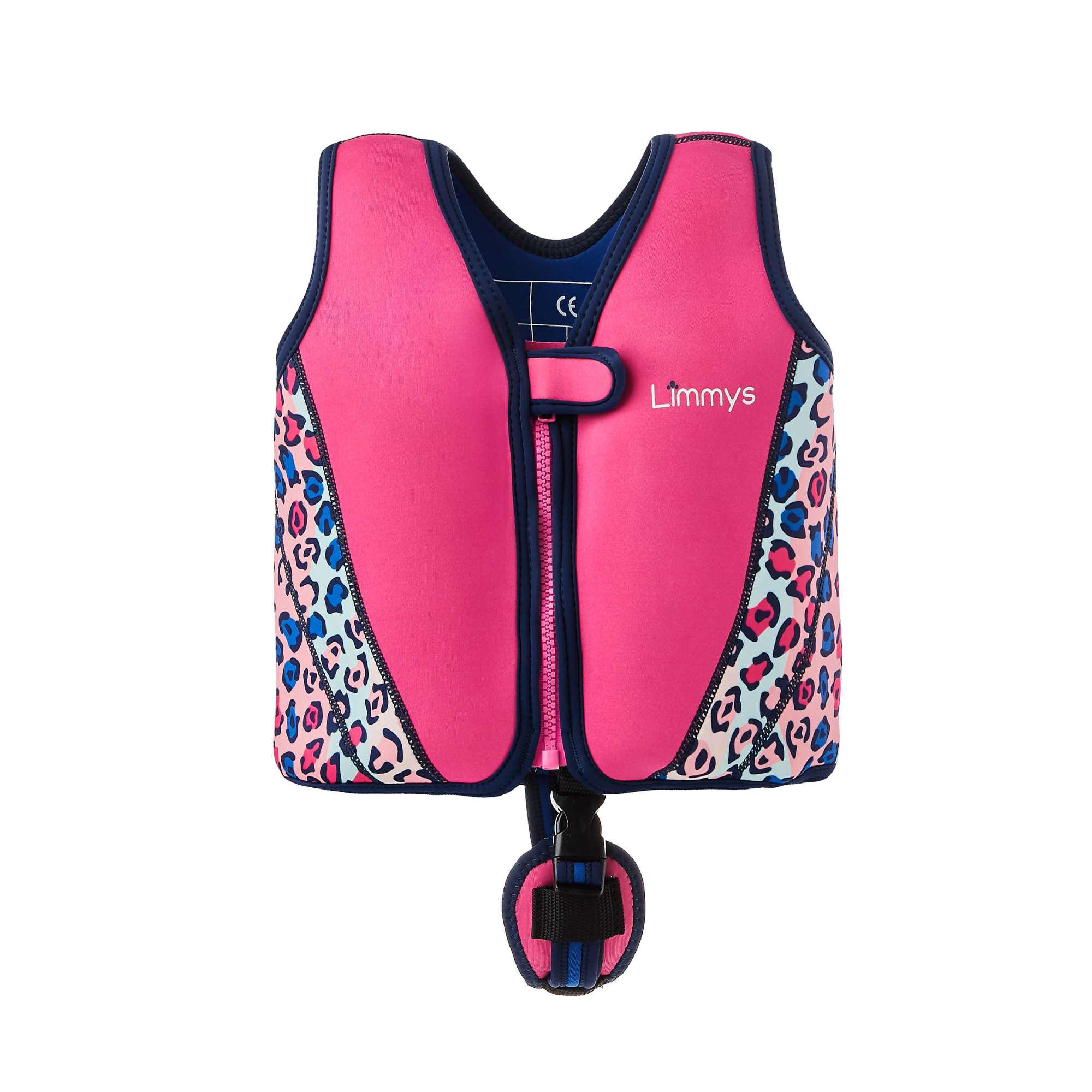 Premium Neoprene Swim Vest - Pink Leopard