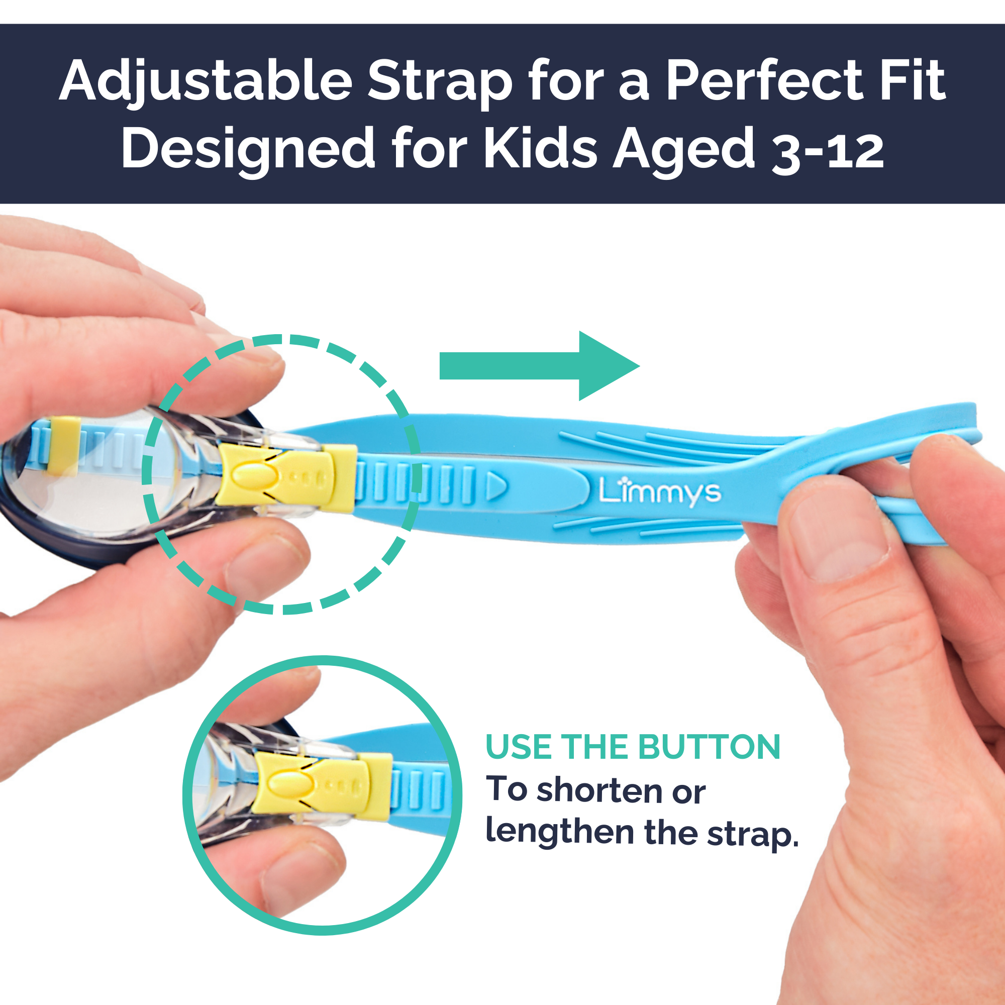 Premium Kids Swim Goggles - Blue