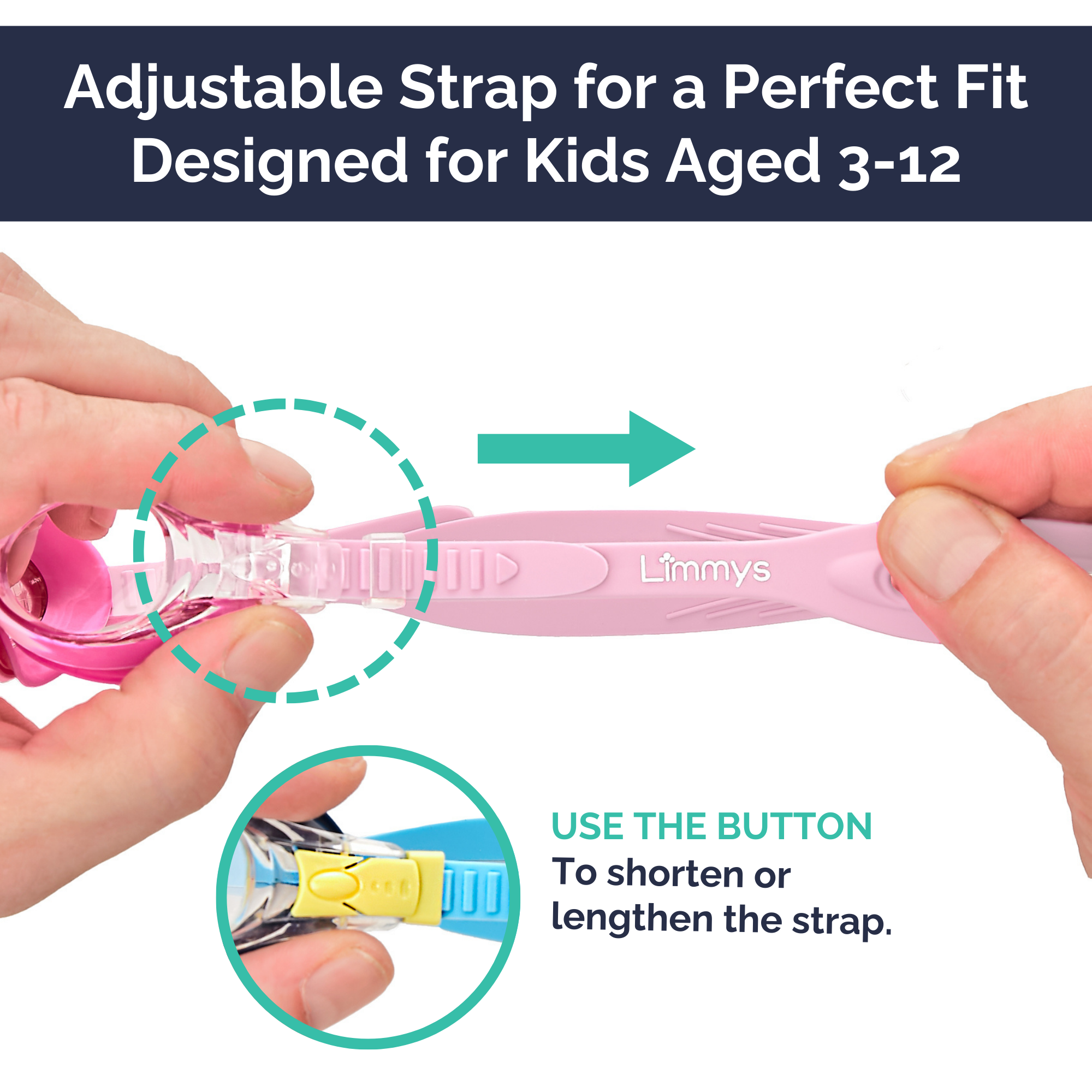 Premium Kids Swim Goggles - Pink