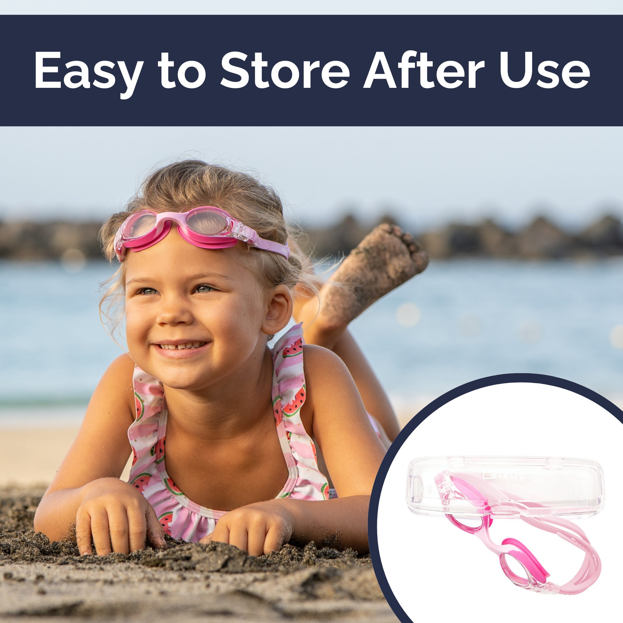 Premium Kids Swim Goggles - Pink