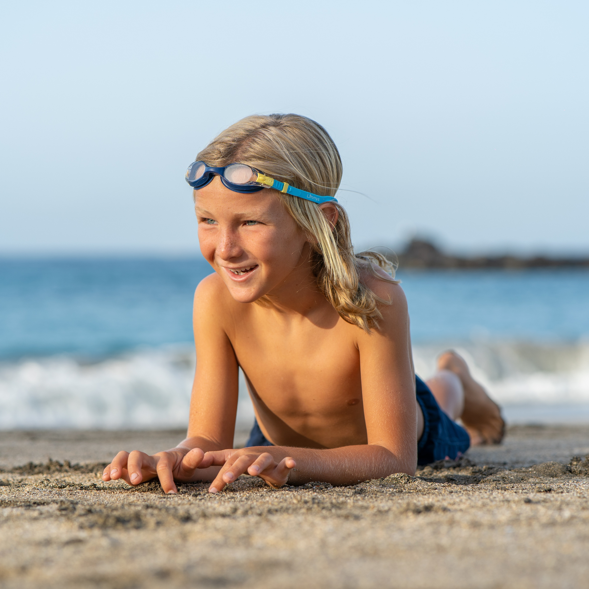 Premium Kids Swim Goggles - Blue
