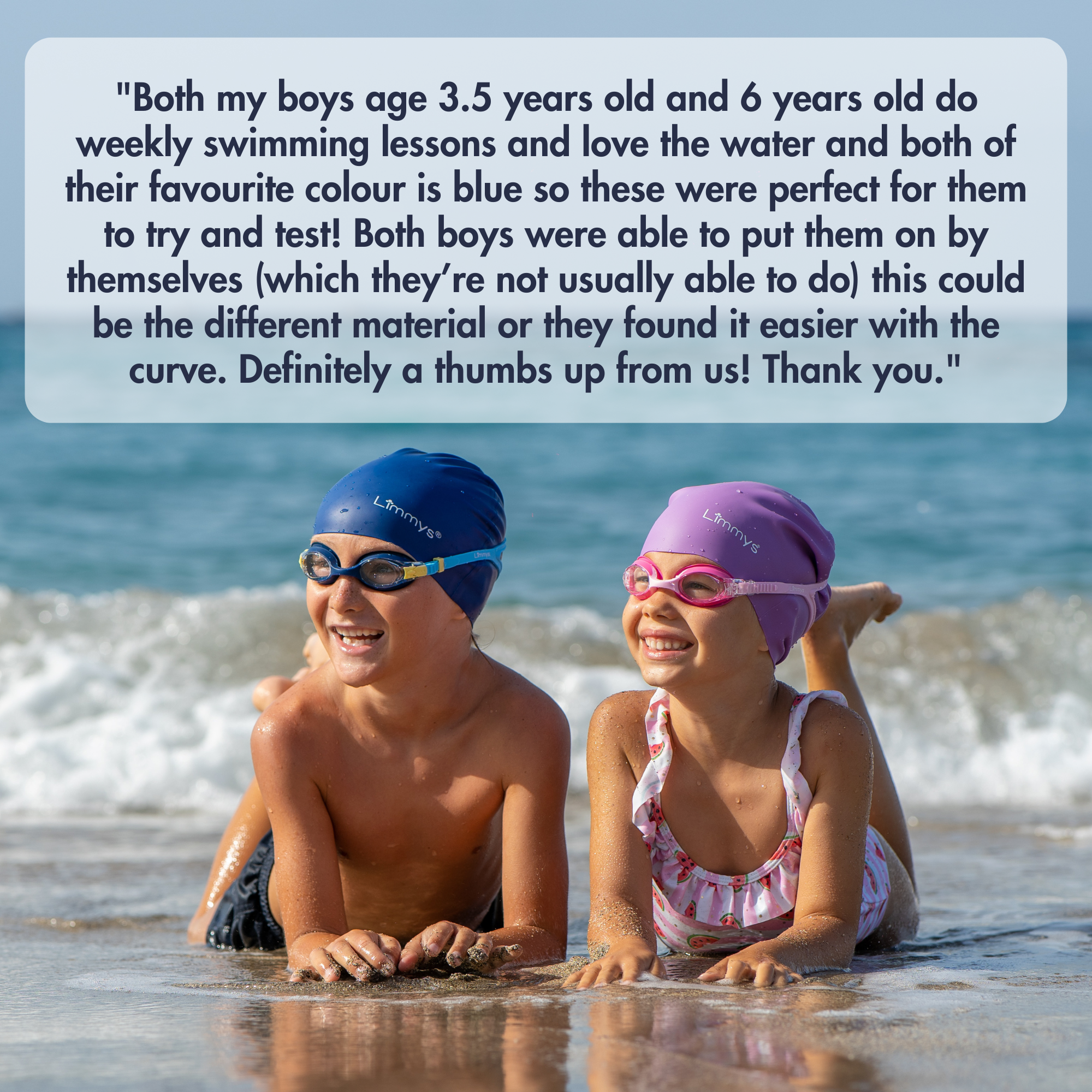 Premium Kids Swim Goggles - Blue