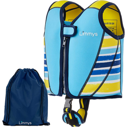 Premium Neoprene Swim Vest Azure Blue