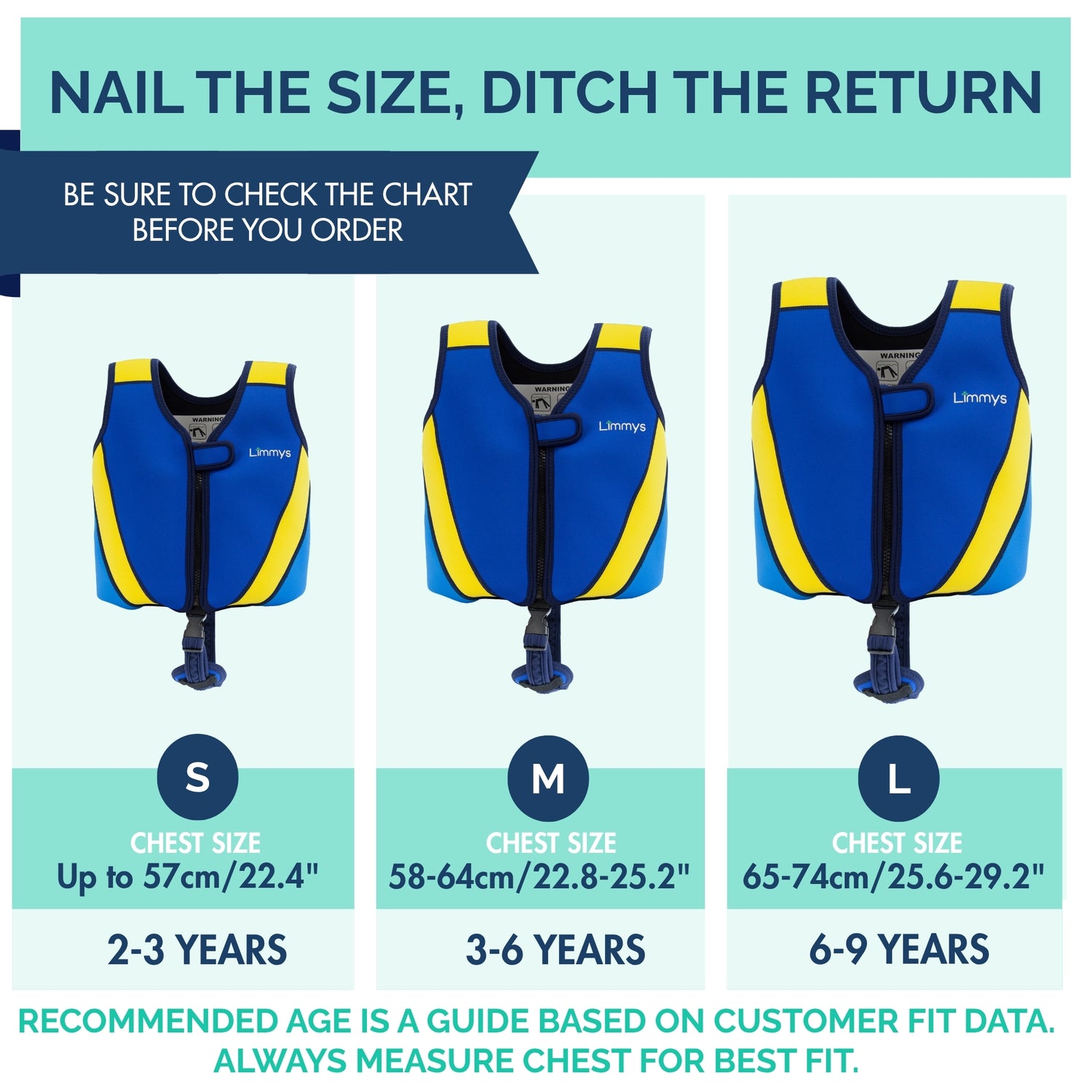 Premium Neoprene Swim Vest - Royal Blue