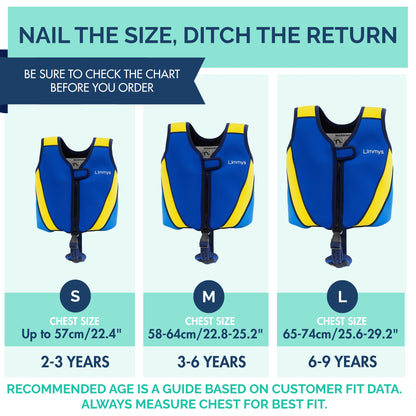 Premium Neoprene Swim Vest - Royal Blue