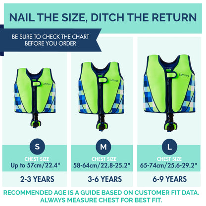 Premium Neoprene Swim Vest - Neon Green