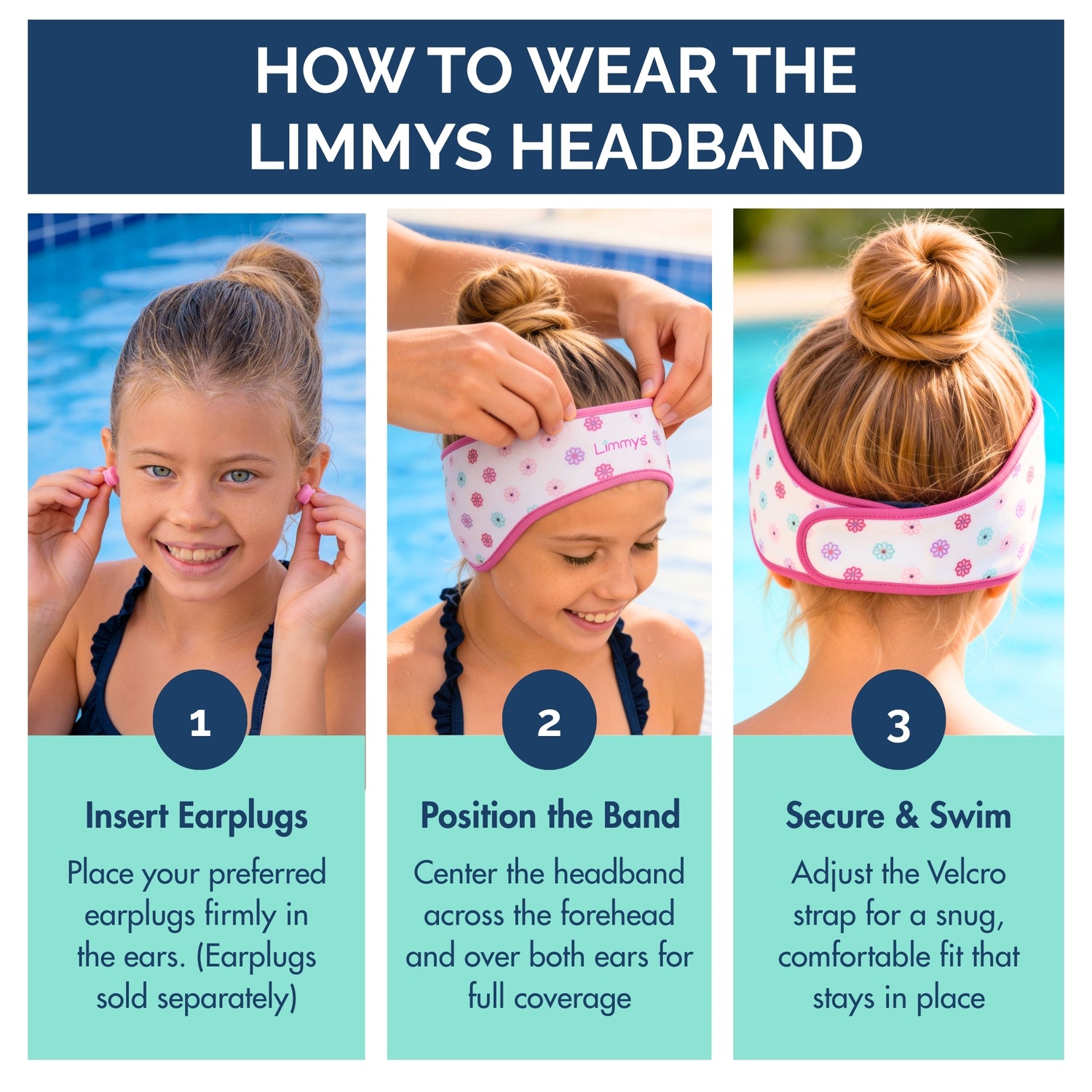 Limmys Swimming Headband For Kids And Adults